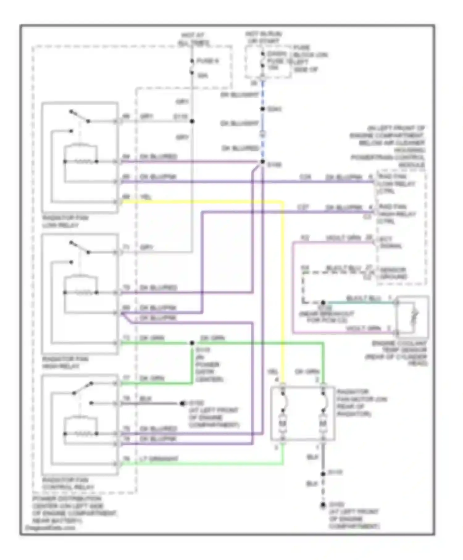 Wiring diagram gry for Dodge Neon II (1999-2005) (4 of 12)