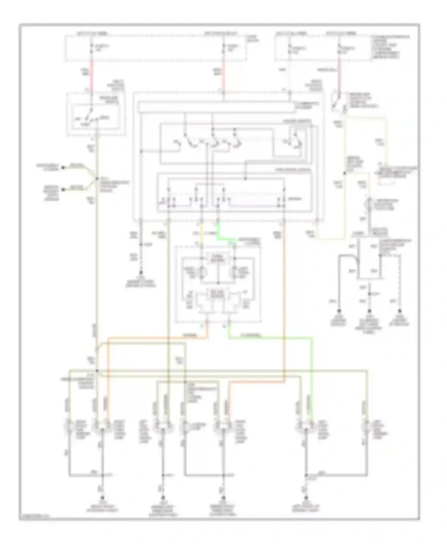 Wiring diagram hazard switch for Dodge Neon II (1999-2005) (1 of 1)