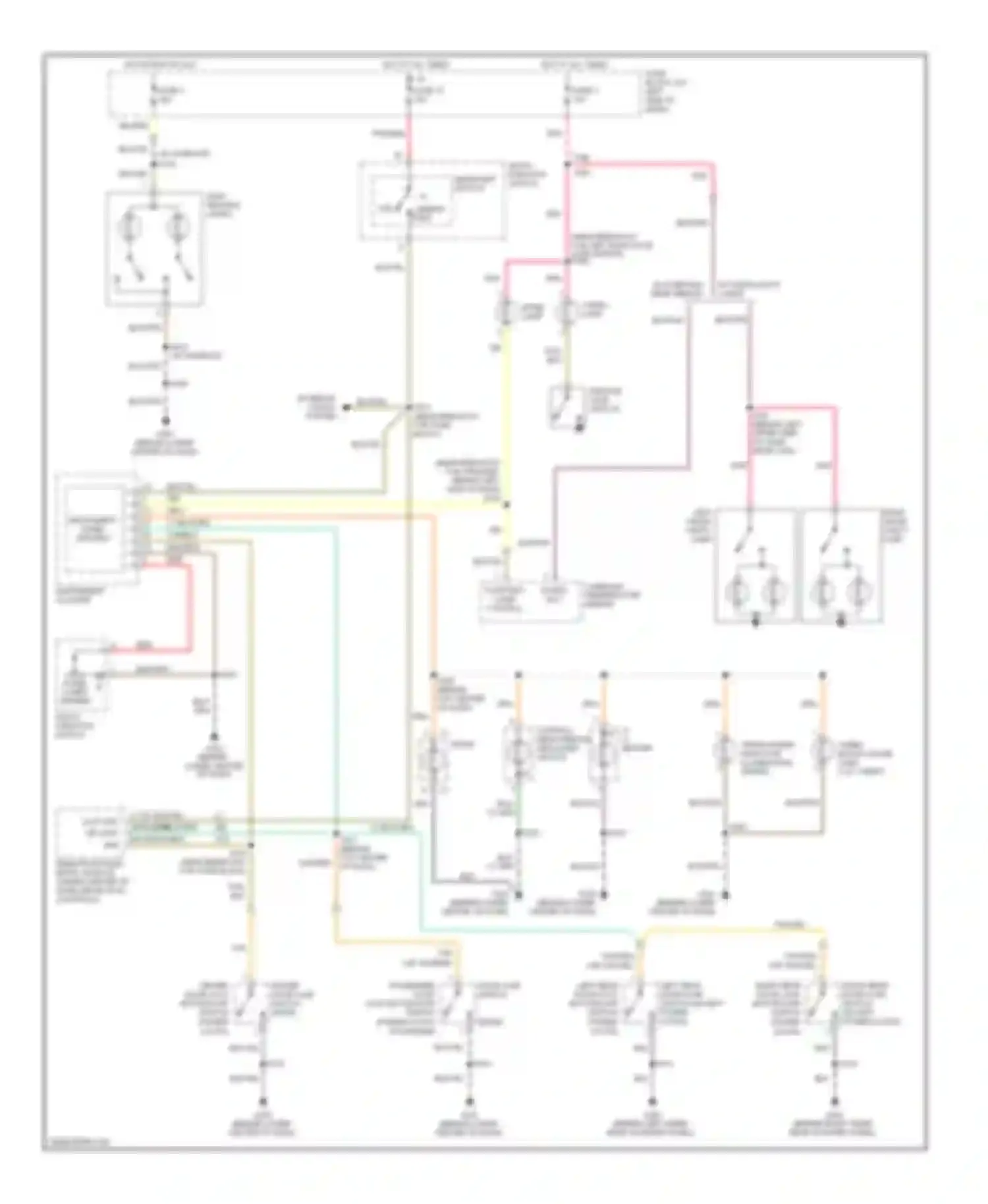 Wiring diagram map reading lamps for Dodge Neon II (1999-2005) (1 of 1)