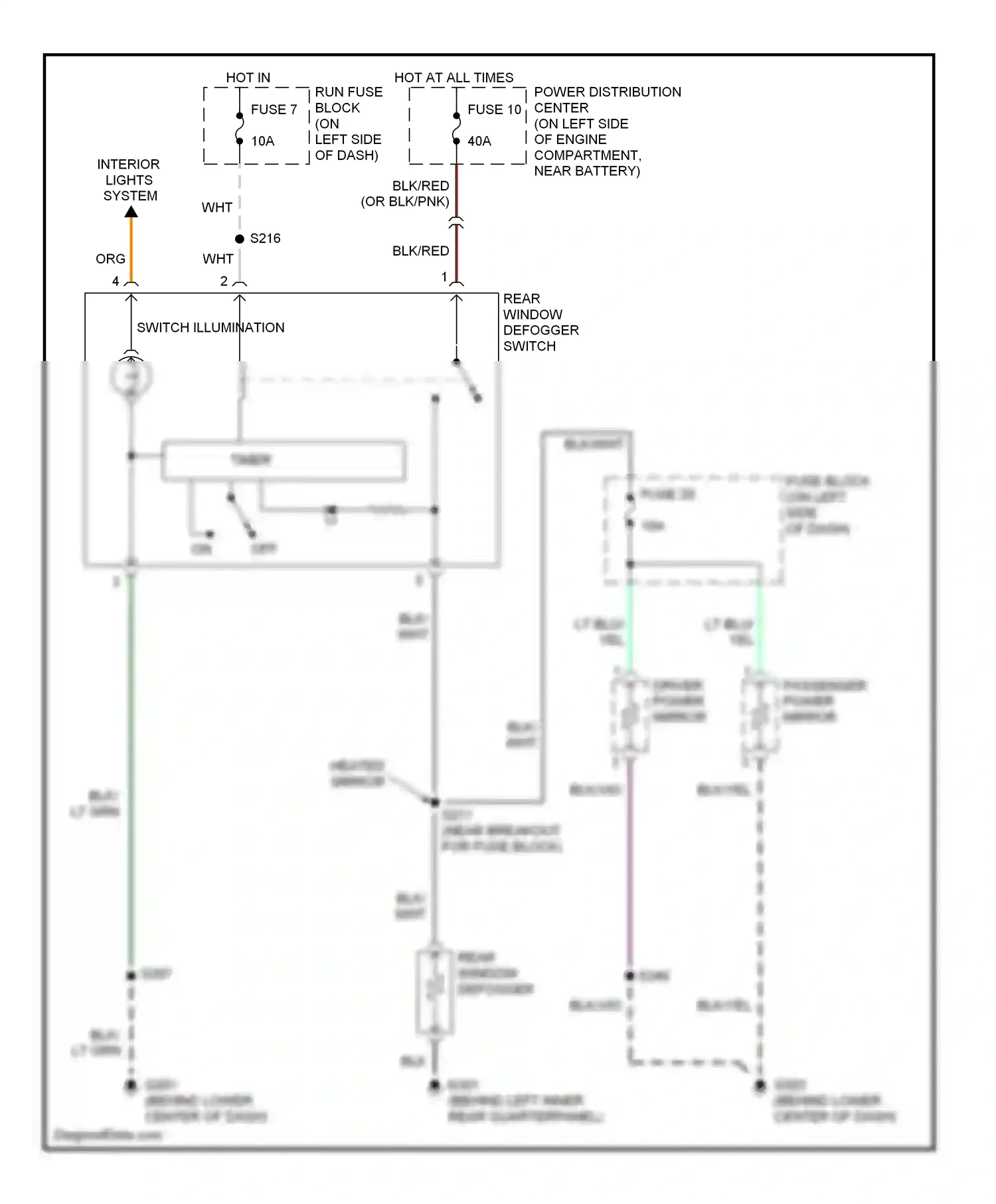 Dodge Neon II (1999-2005) timer wiring diagram  (1 of 1)