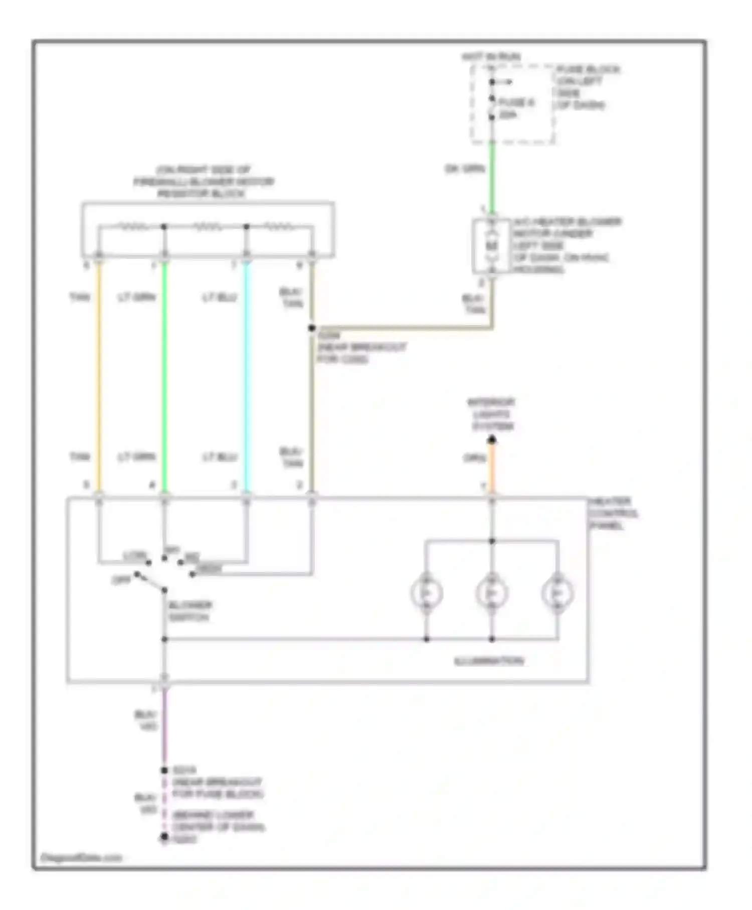 Wiring diagram vio for Dodge Neon II (1999-2005) (8 of 20)
