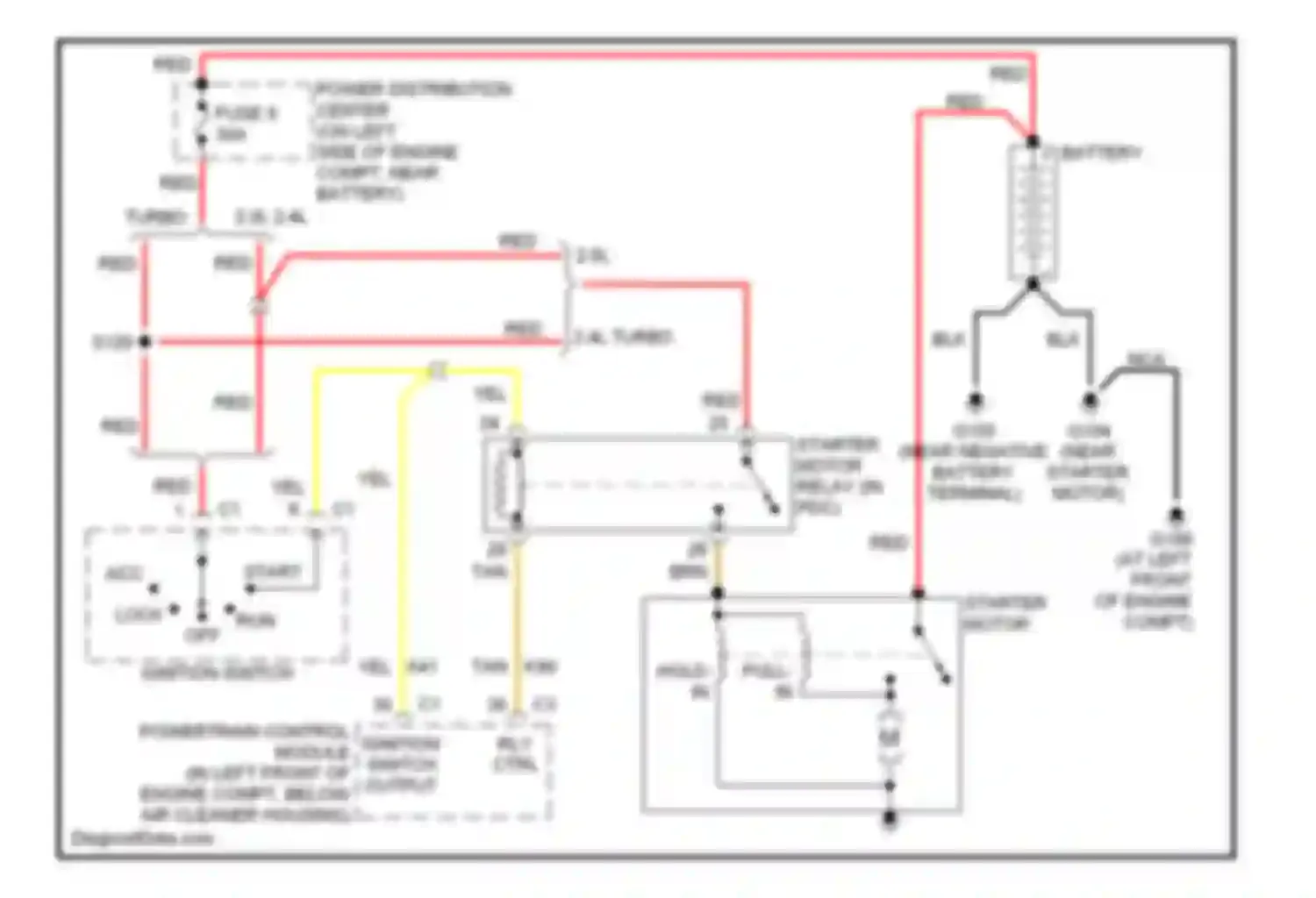 Wiring diagram yel for Dodge Neon II (1999-2005) (29 of 31)
