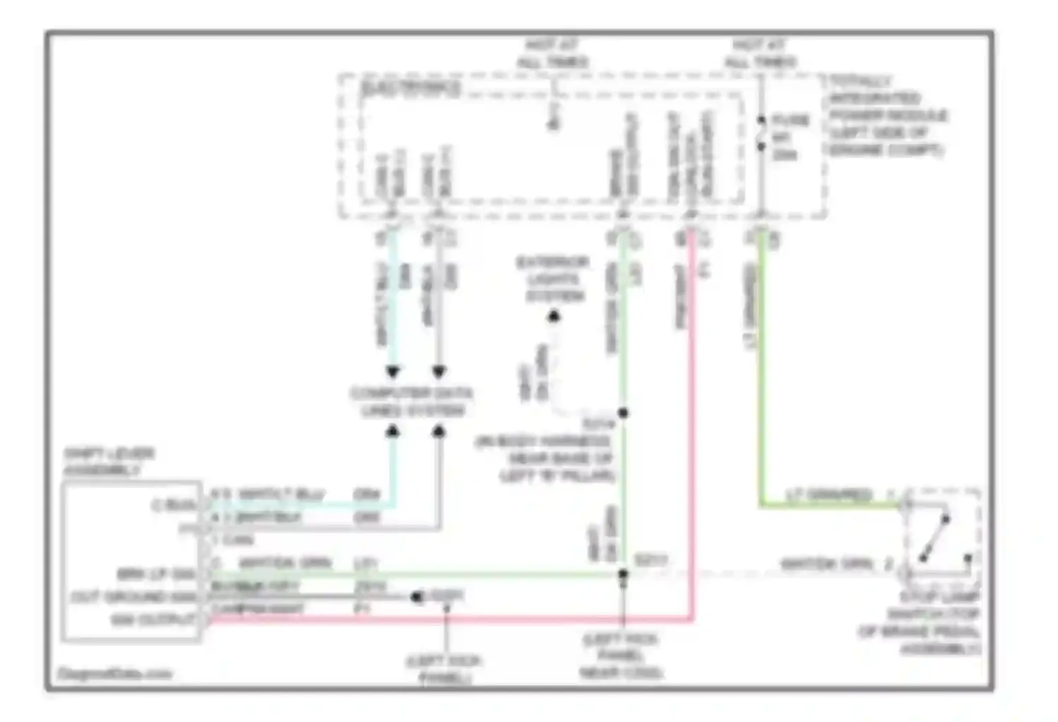 Nitro Dodge I (2006-2011): Shift interlock circuit, with nag1 transmission