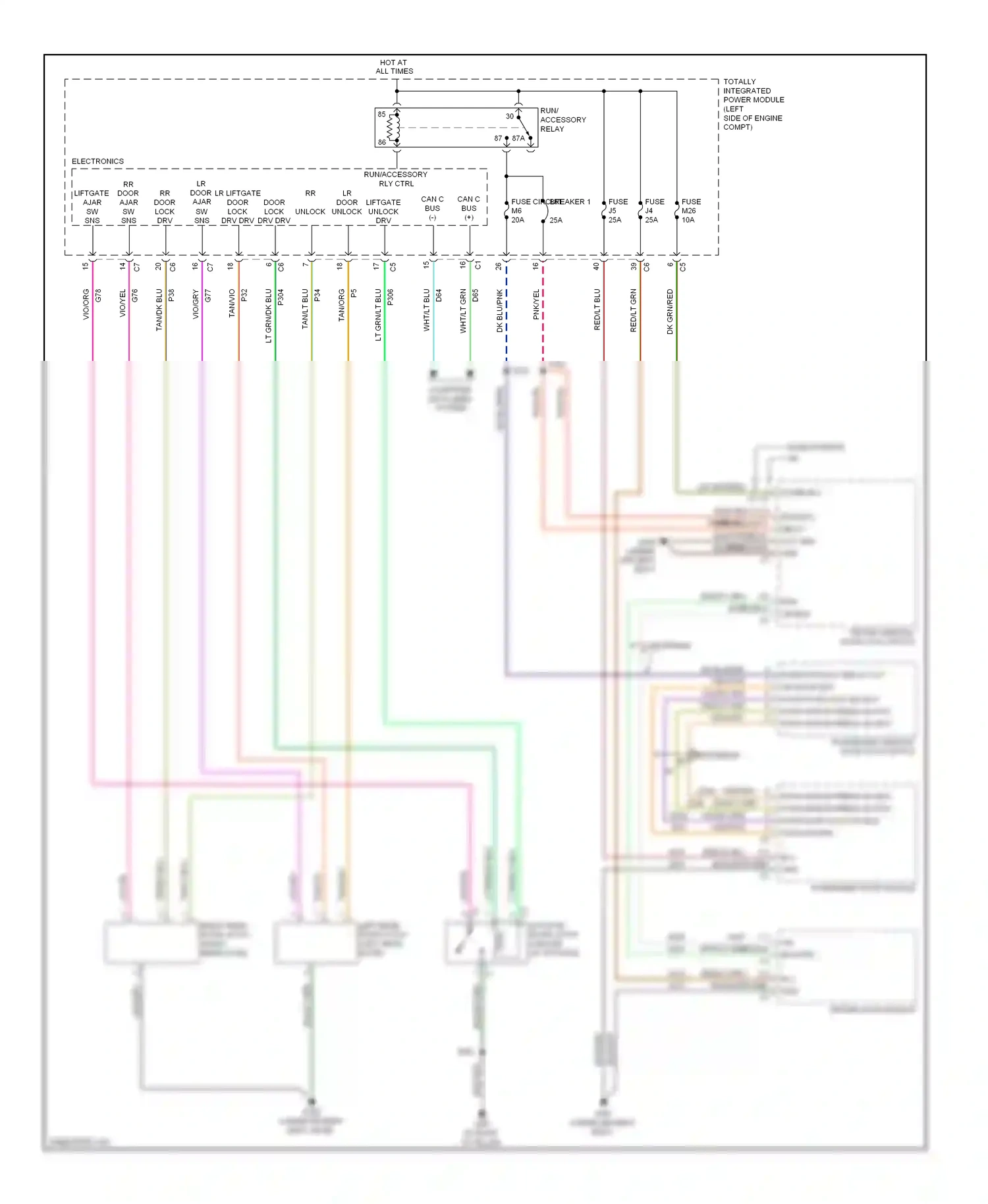 Dodge Nitro I (2006-2011) blk/org wiring diagram  (1 of 10)