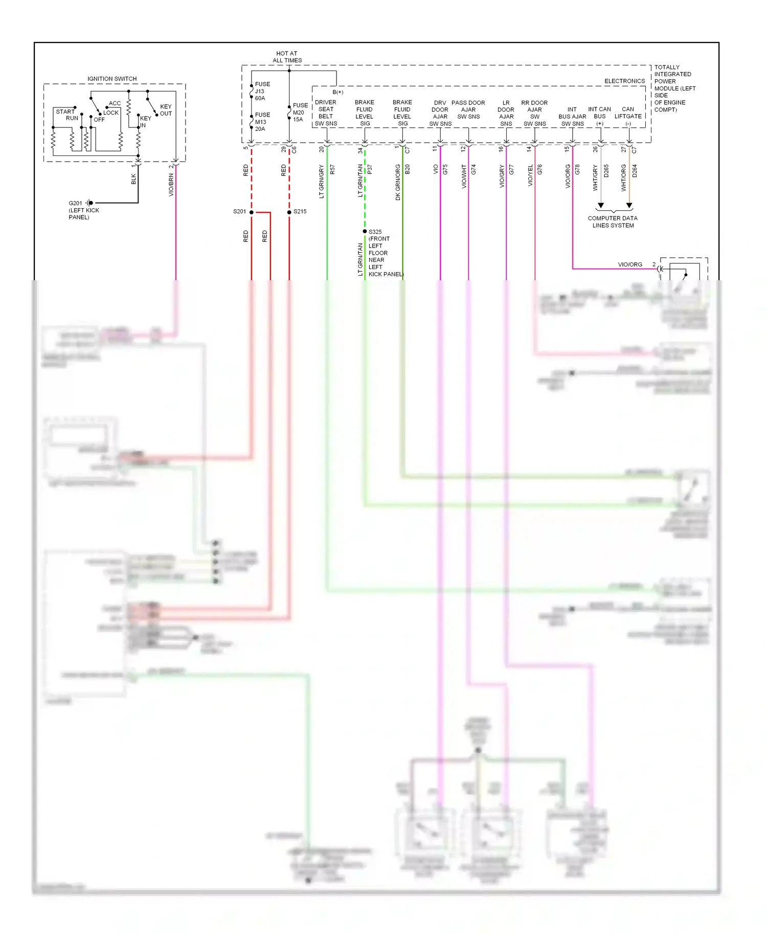 Dodge Nitro I (2006-2011) brake fluid level sensor wiring diagram  (1 of 1)
