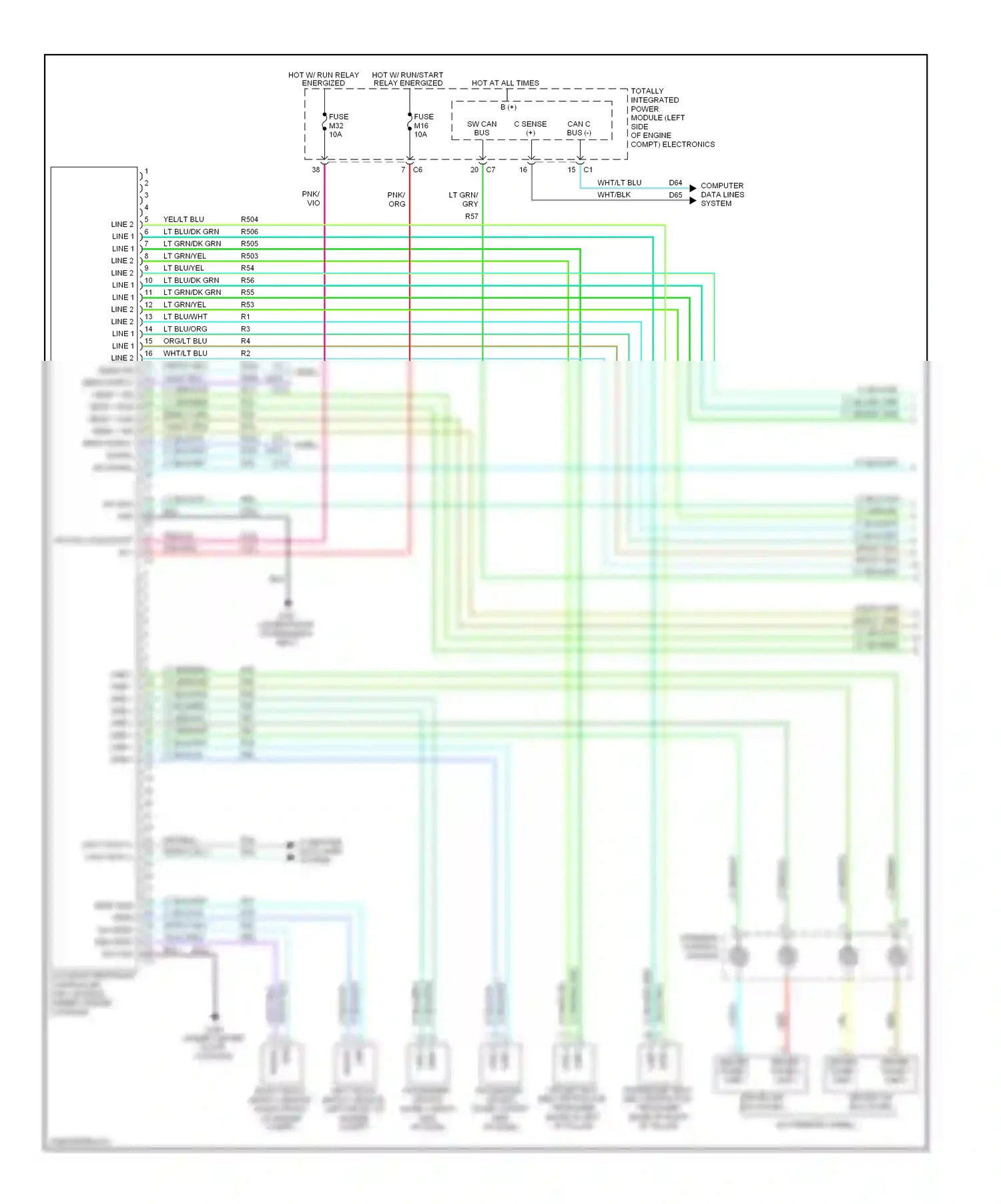 Dodge Nitro I (2006-2011) computer data lines system wiring diagram  (38 of 45)