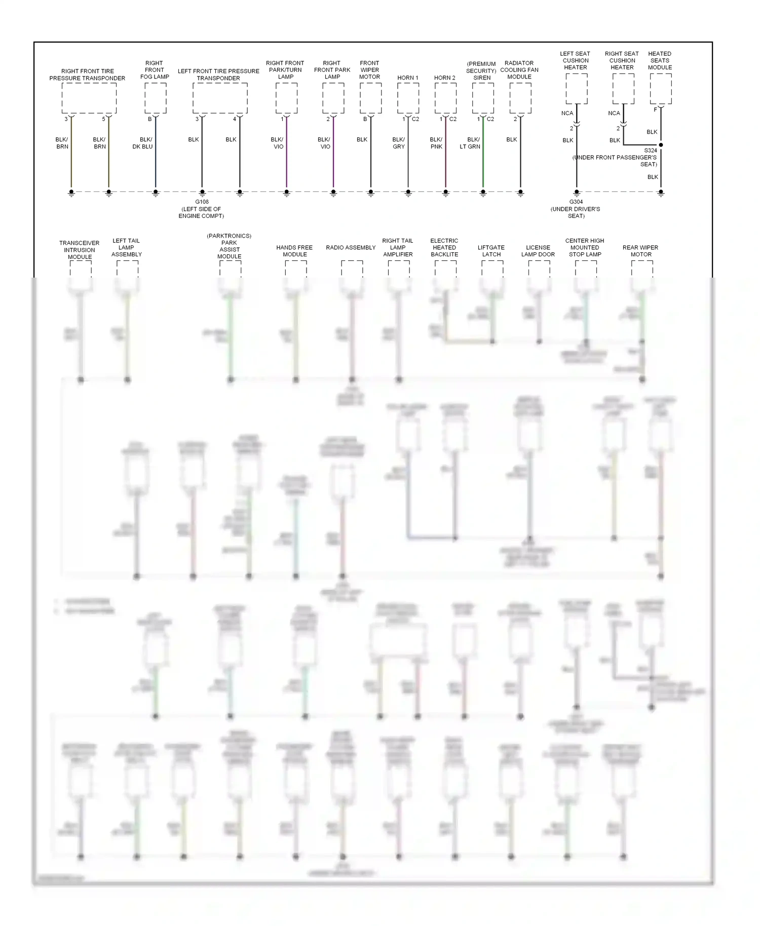 Dodge Nitro I (2006-2011) hands free module wiring diagram  (1 of 1)
