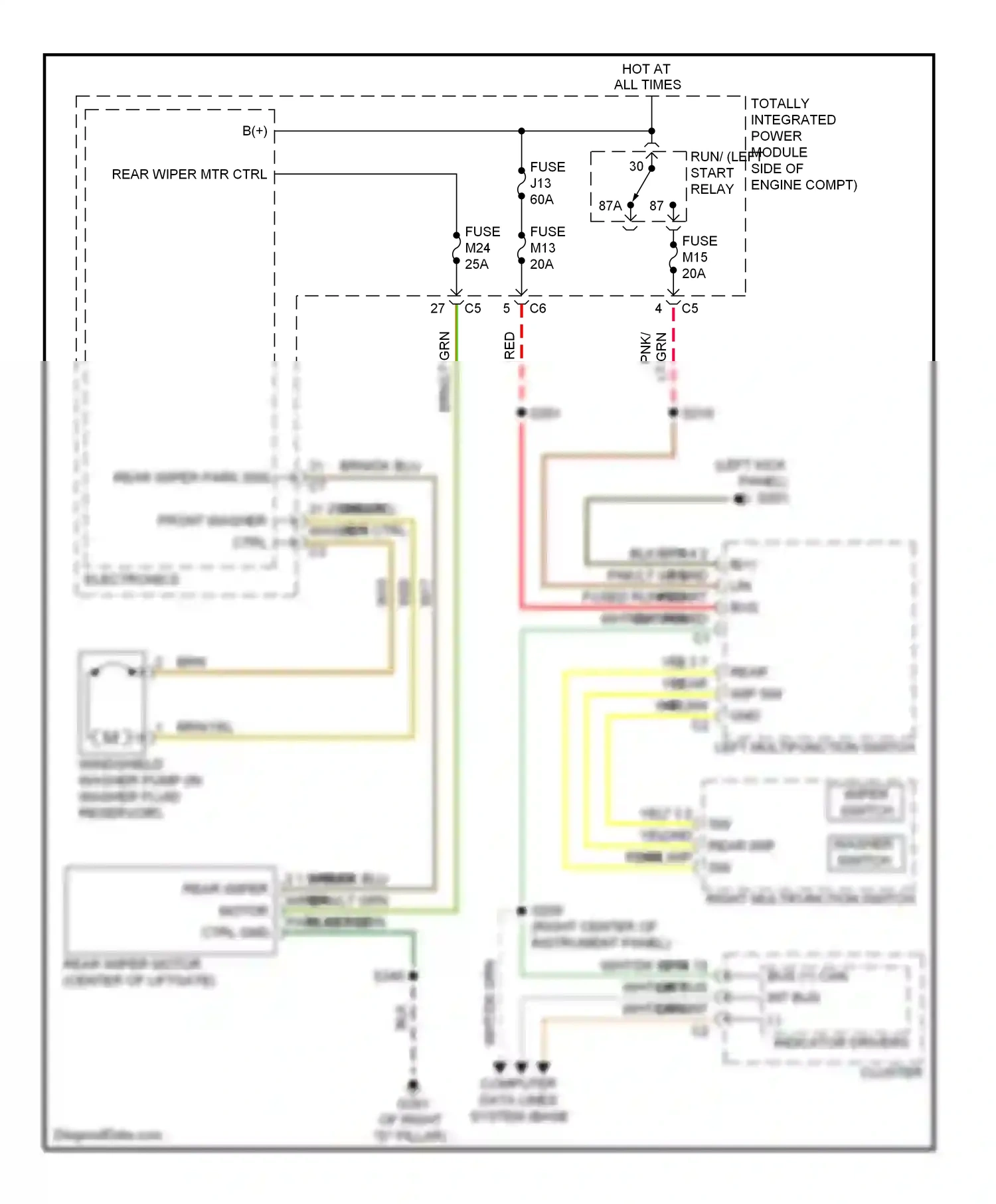 Dodge Nitro I (2006-2011) left multifunction switch wiring diagram  (6 of 6)
