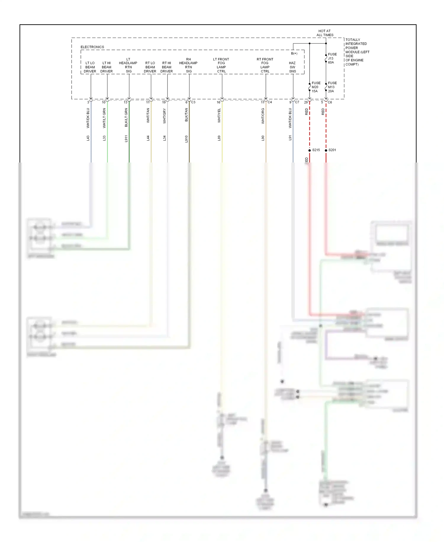 Dodge Nitro I (2006-2011) switch wiring diagram  (1 of 1)