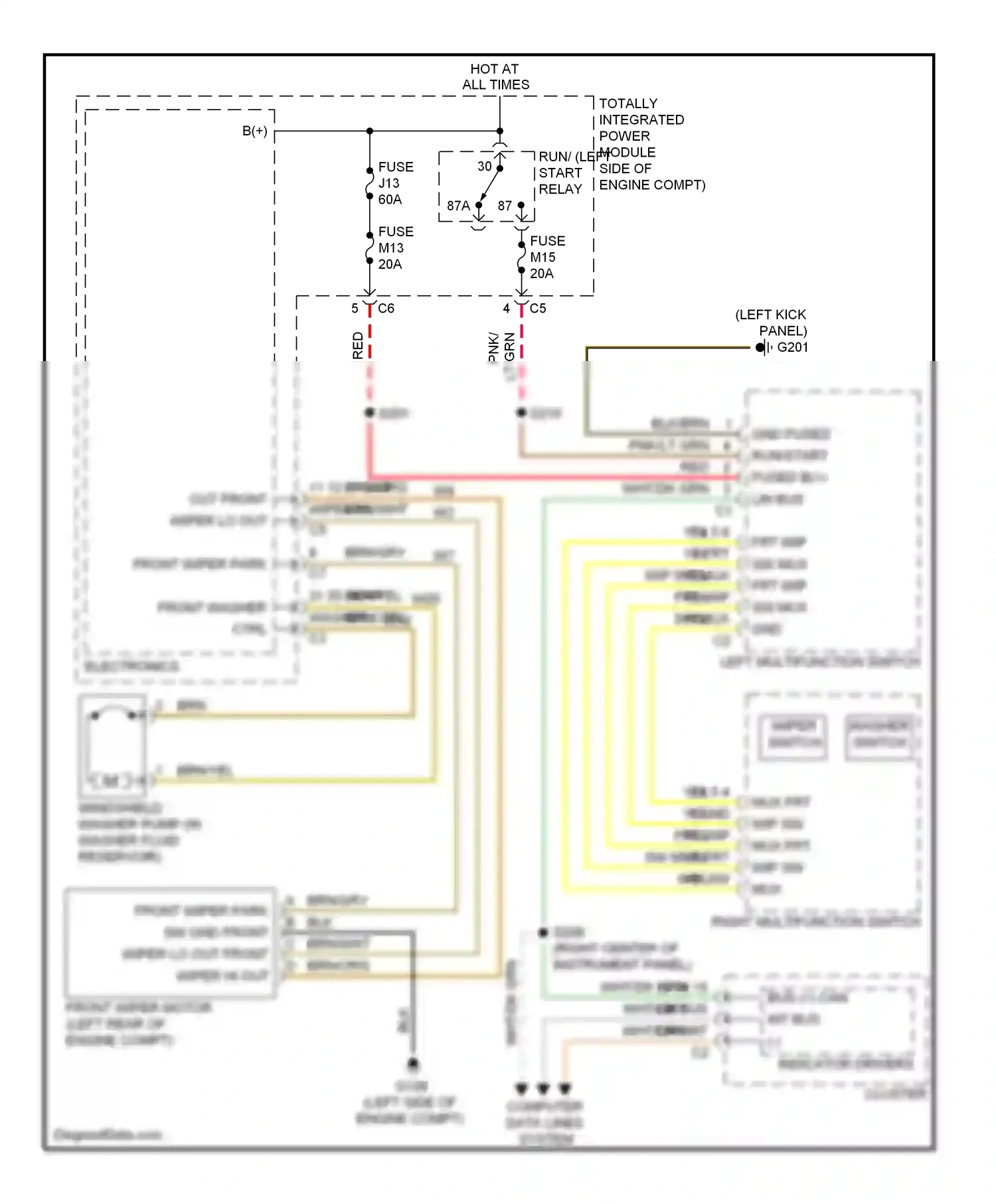 Dodge Nitro I (2006-2011) wiper switch wiring diagram  (1 of 2)