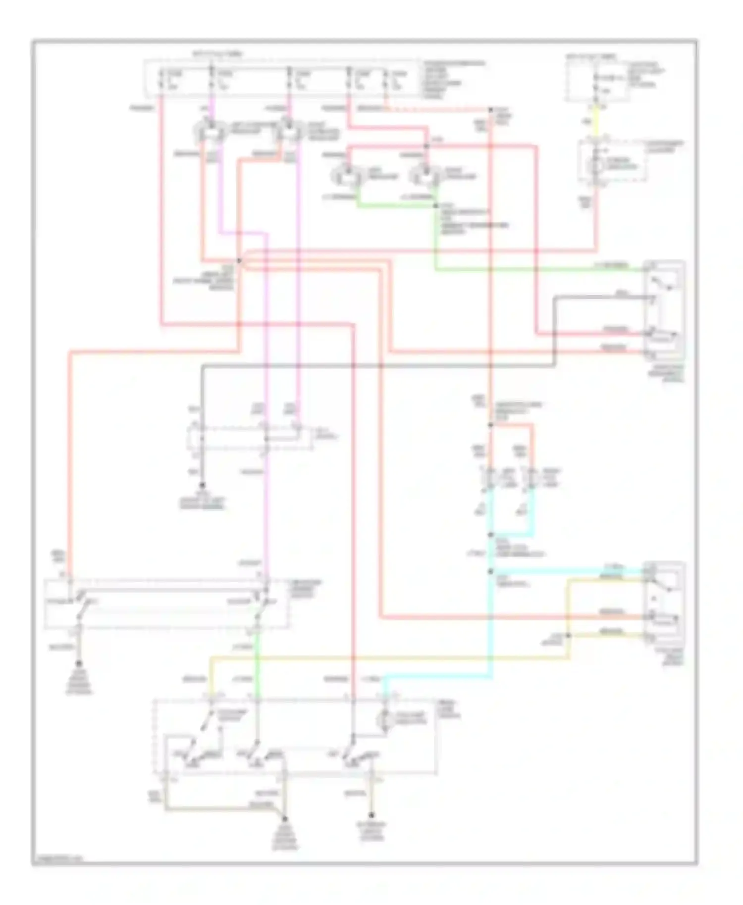 Pickup R1500 Dodge  (1996-2010): Headlight circuit, without drl & with quad headlights