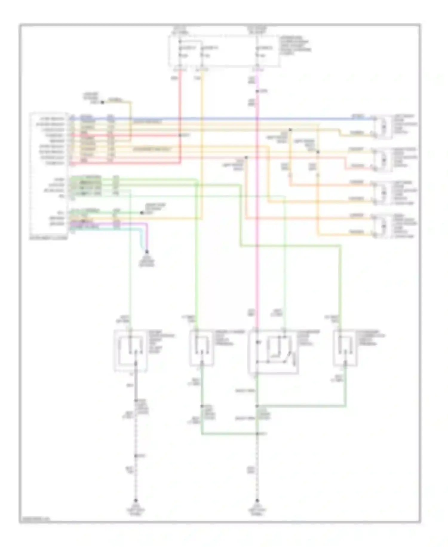 Pickup R1500 Dodge  (1996-2010): Power door lock circuit