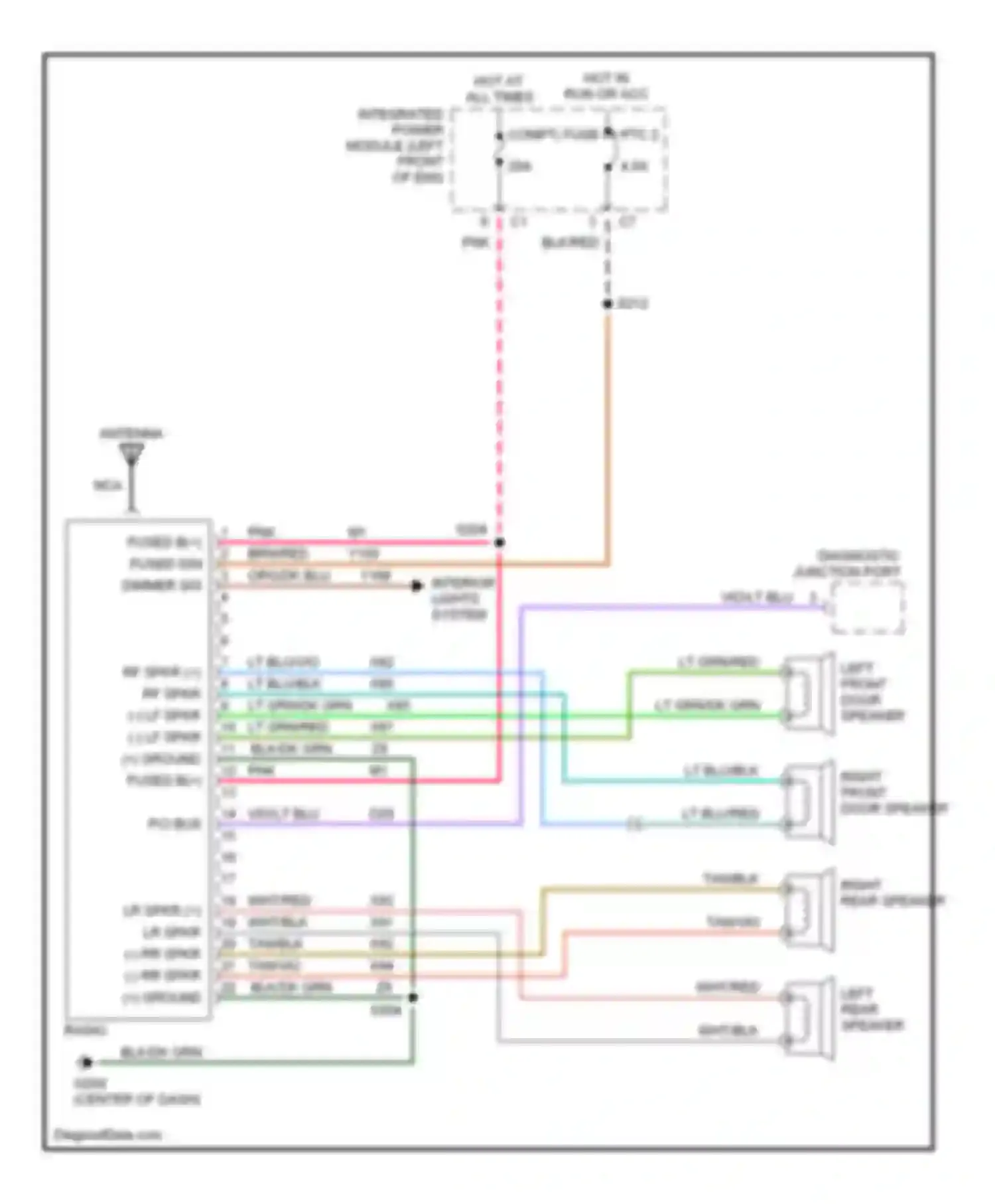 Pickup R1500 Dodge  (1996-2010): Radio circuits, base radio