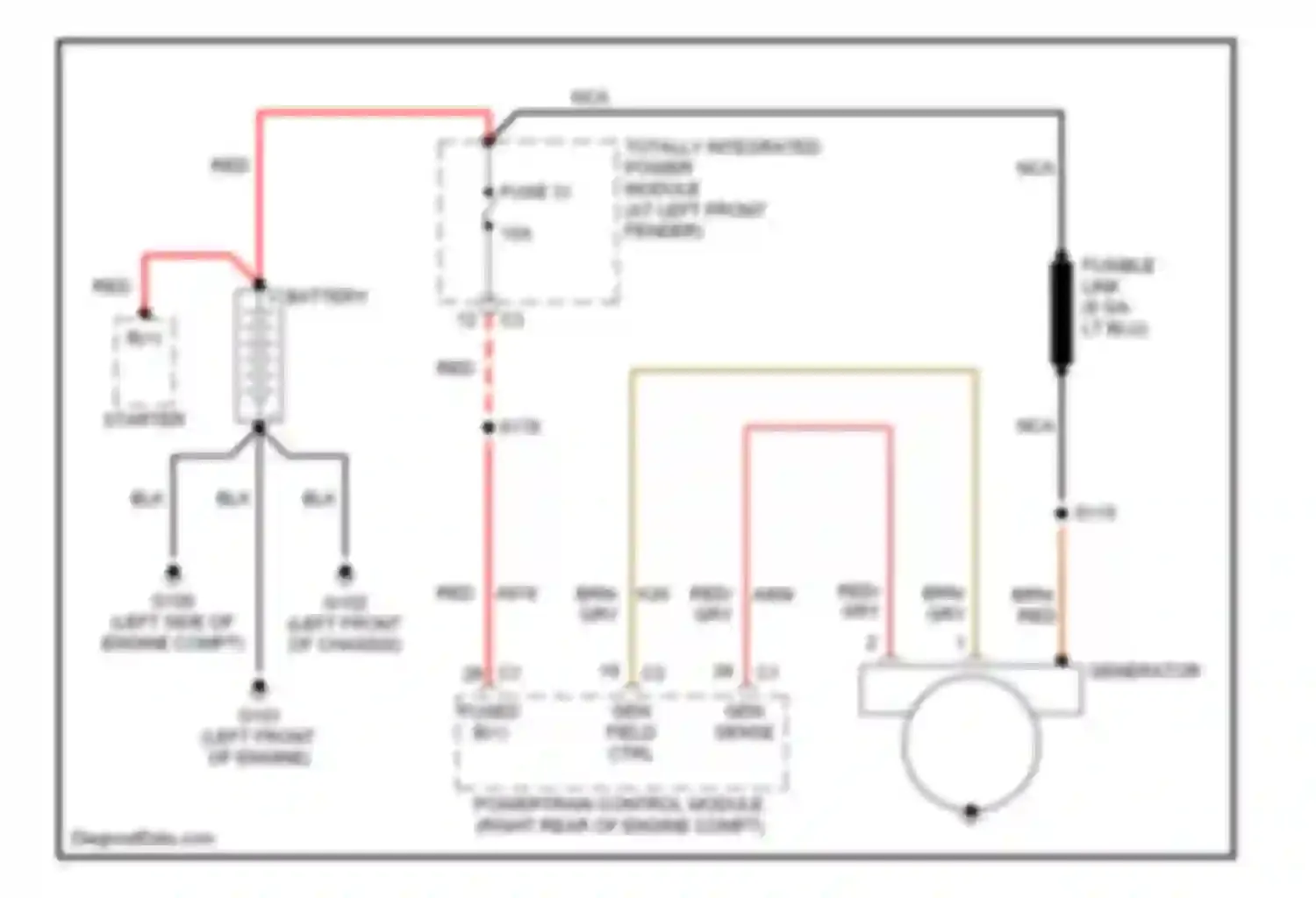 Pickup R1500 Dodge  (1996-2010): 3.7l, charging circuit