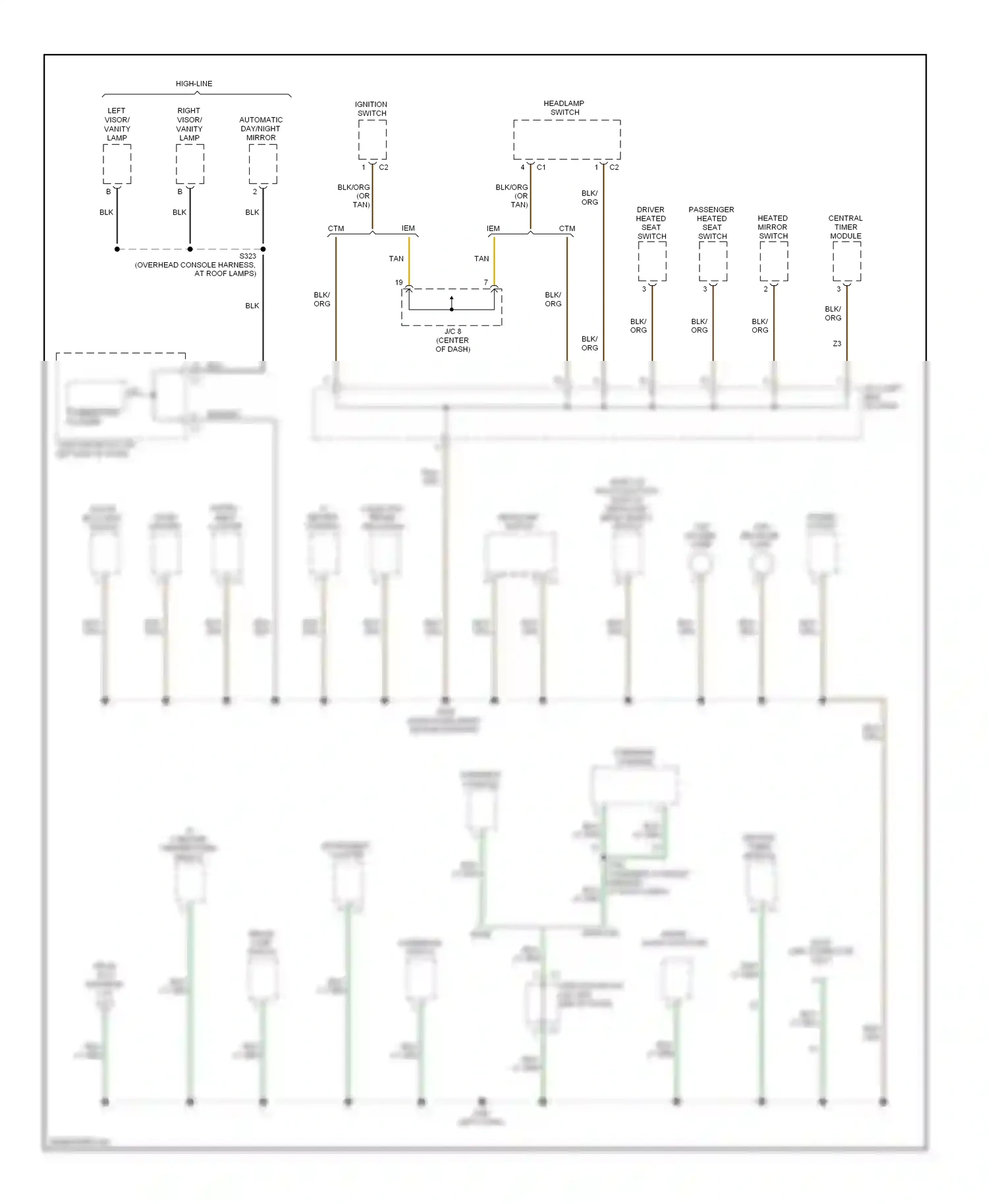 Dodge Pickup R1500  (1996-2010) central timer module wiring diagram  (1 of 1)