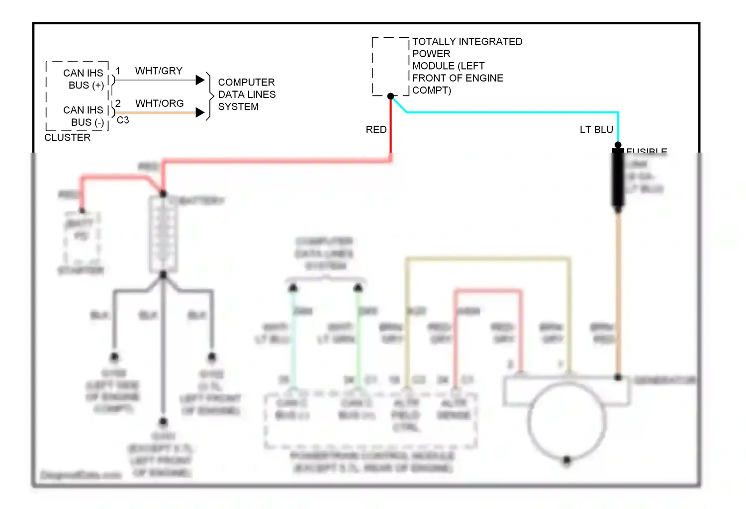 Dodge Pickup R1500  (1996-2010) computer data lines system wiring diagram  (12 of 93)