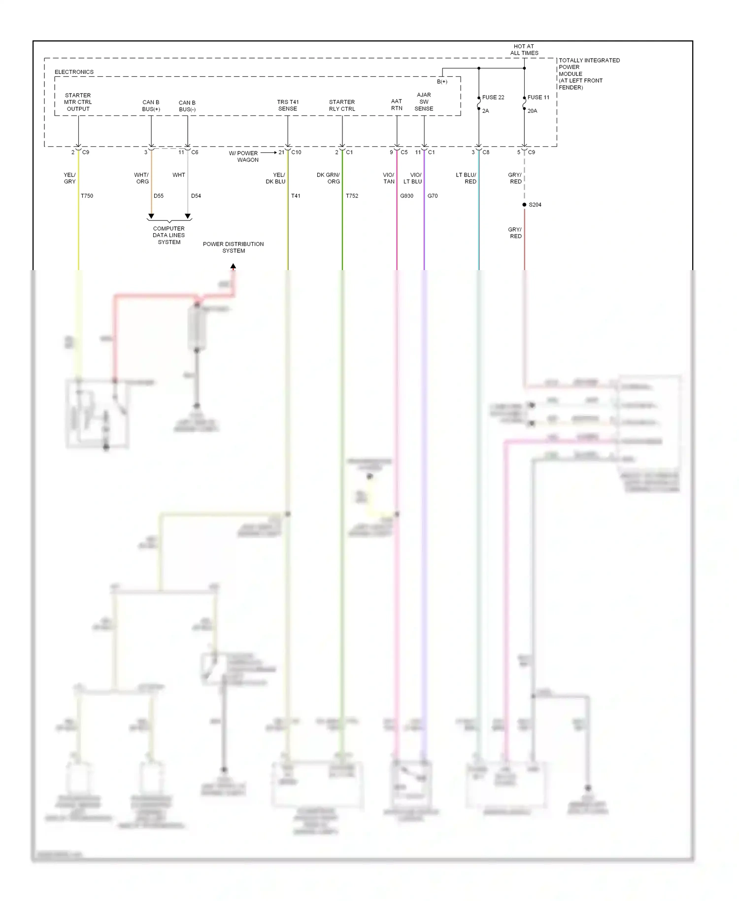 Dodge Pickup R1500  (1996-2010) computer data lines system wiring diagram  (53 of 93)
