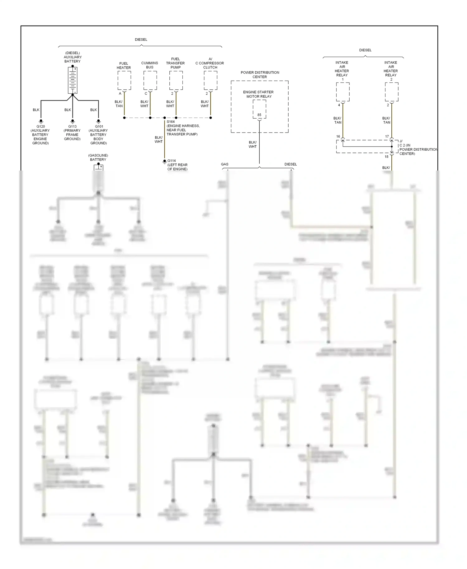 Dodge Pickup R1500  (1996-2010) engine control module wiring diagram  (1 of 3)