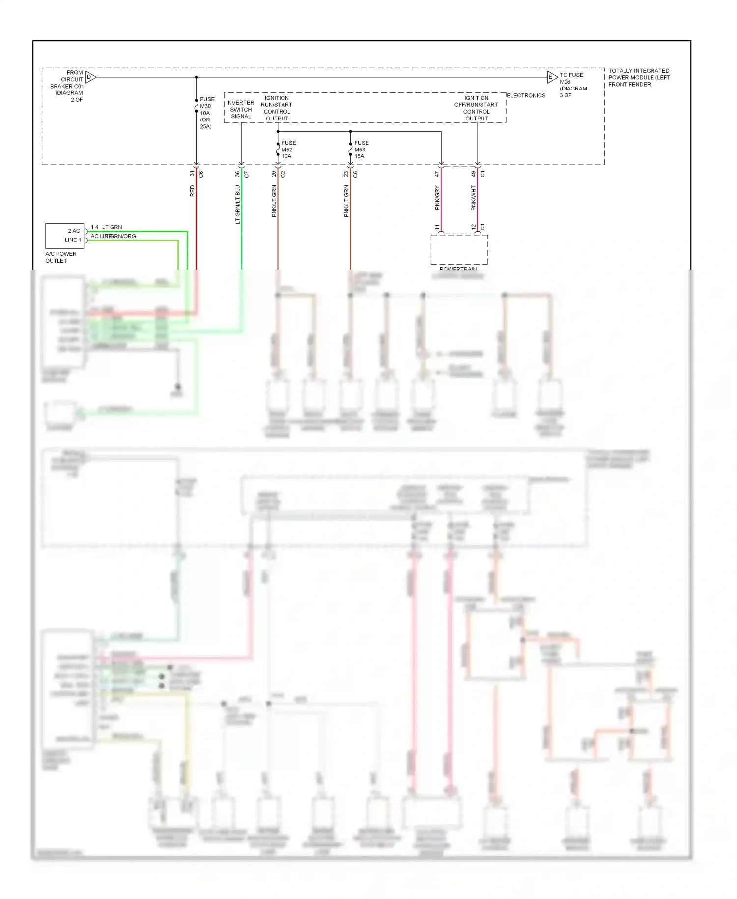 Dodge Pickup R1500  (1996-2010) occupant restrant controller module wiring diagram  (1 of 1)