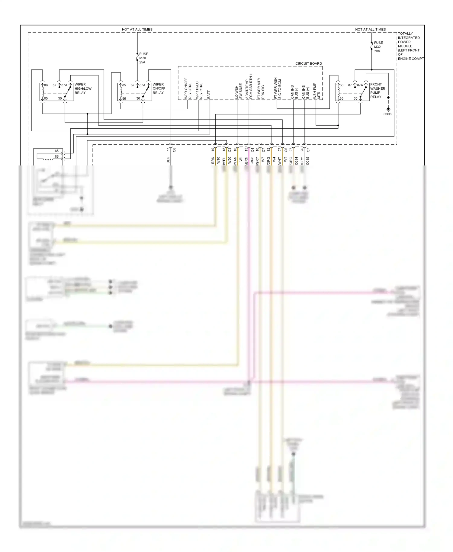Dodge Pickup R1500  (1996-2010) sccm multi-function switch wiring diagram  (1 of 1)