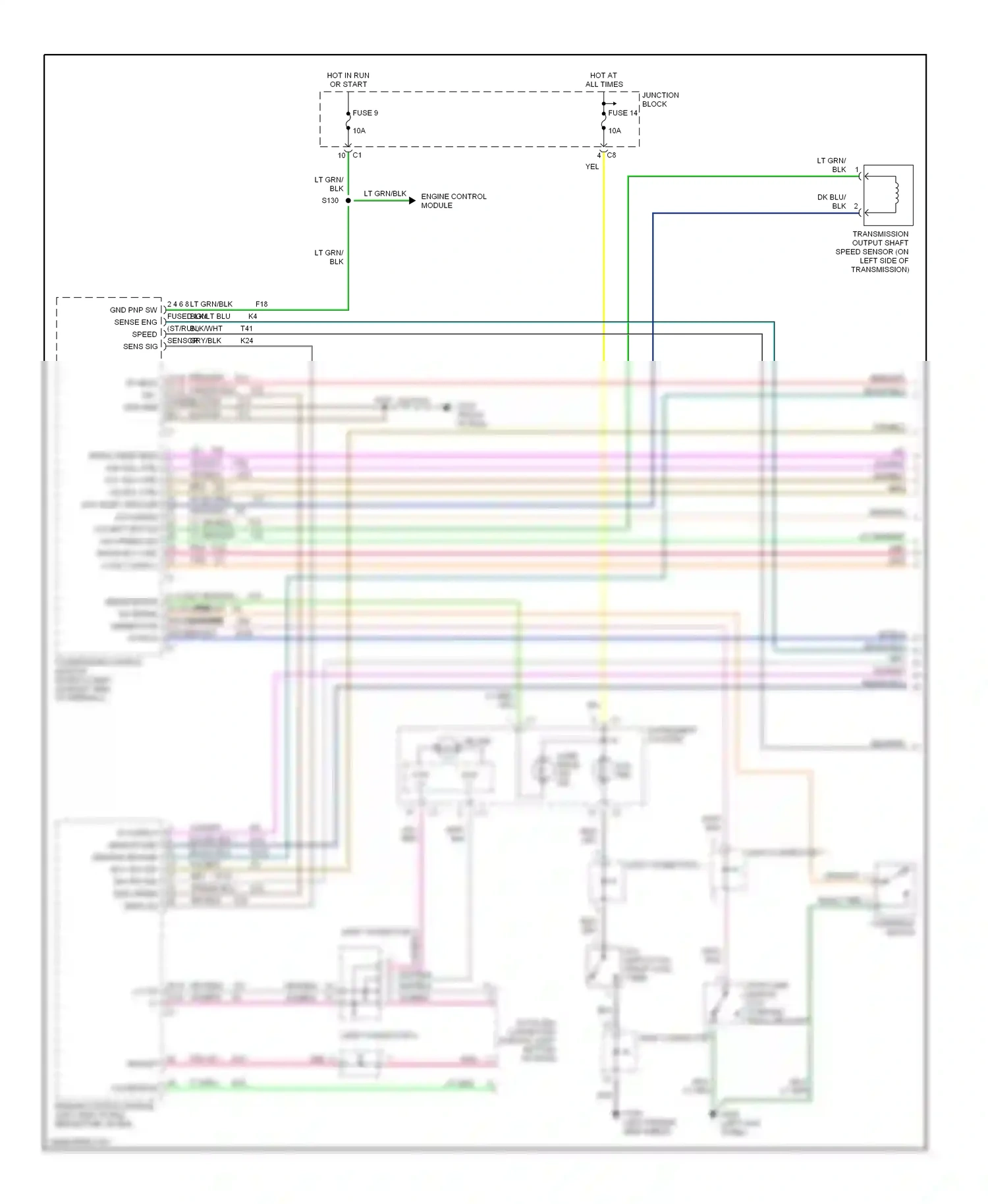 Dodge Pickup R2500  (1996-2010) engine control module wiring diagram  (1 of 6)