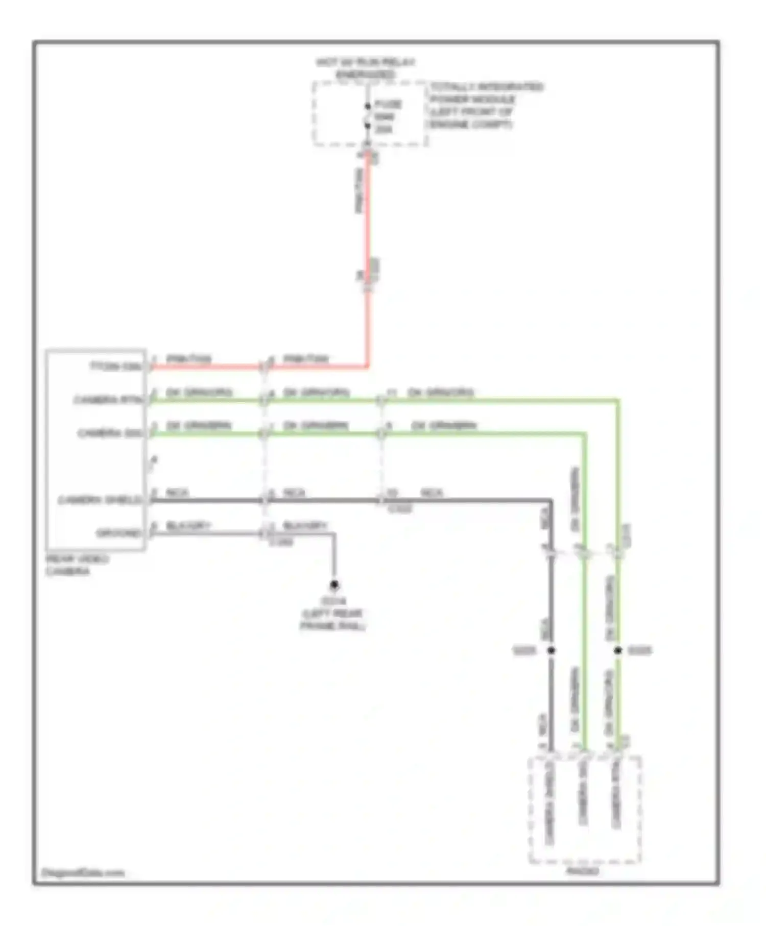 Wiring diagram hot w/ run relay energized for Dodge Pickup R2500  (1996-2010) (5 of 6)