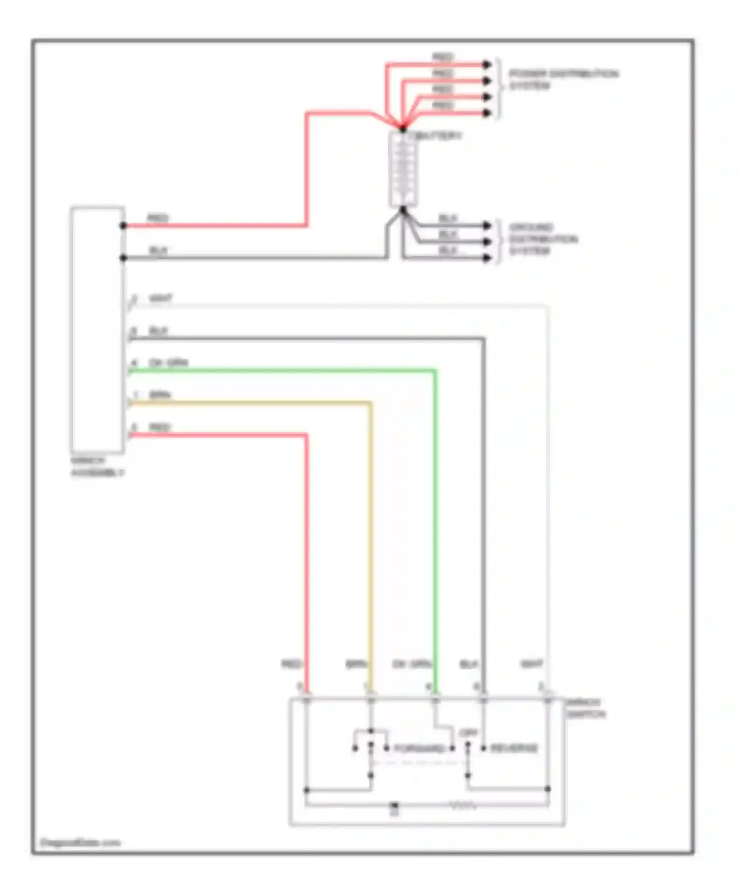 Wiring diagram winch switch for Dodge Pickup R2500  (1996-2010) (1 of 1)