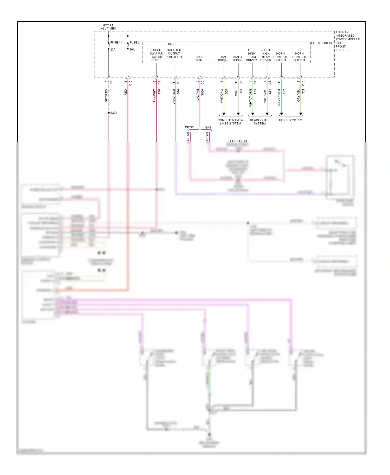 Dodge Pickup R3500  (1996-2010) computer data lines system wiring diagram  (13 of 88)