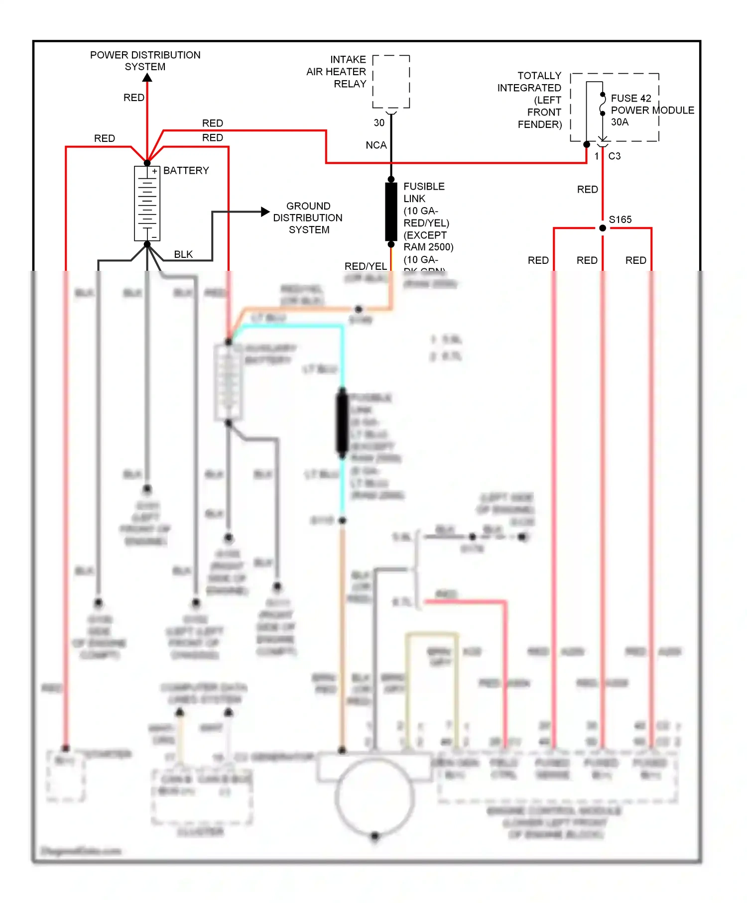 Dodge Pickup R3500  (1996-2010) computer data lines system wiring diagram  (23 of 88)