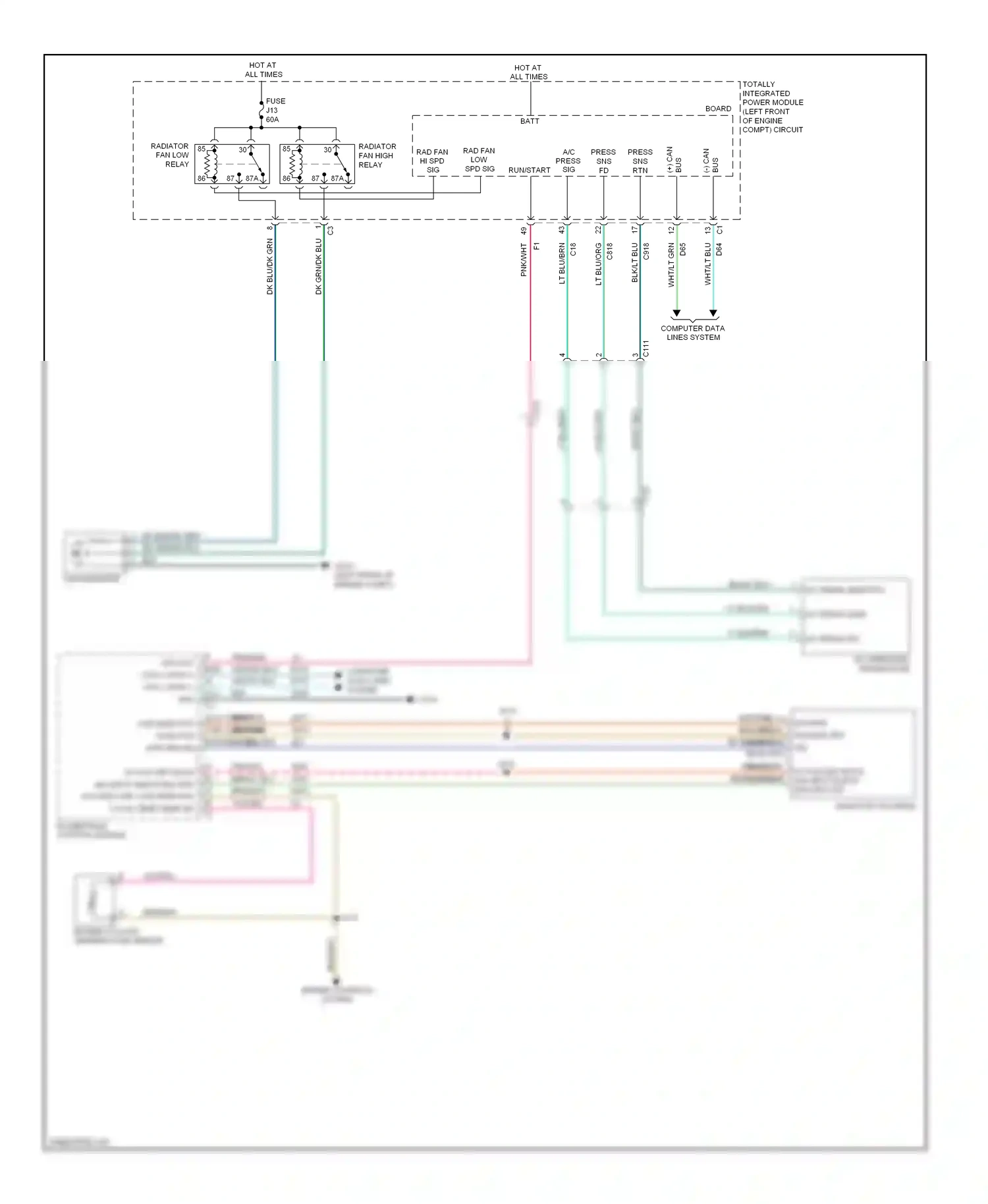 Dodge Pickup R3500  (1996-2010) computer data lines system wiring diagram  (63 of 88)
