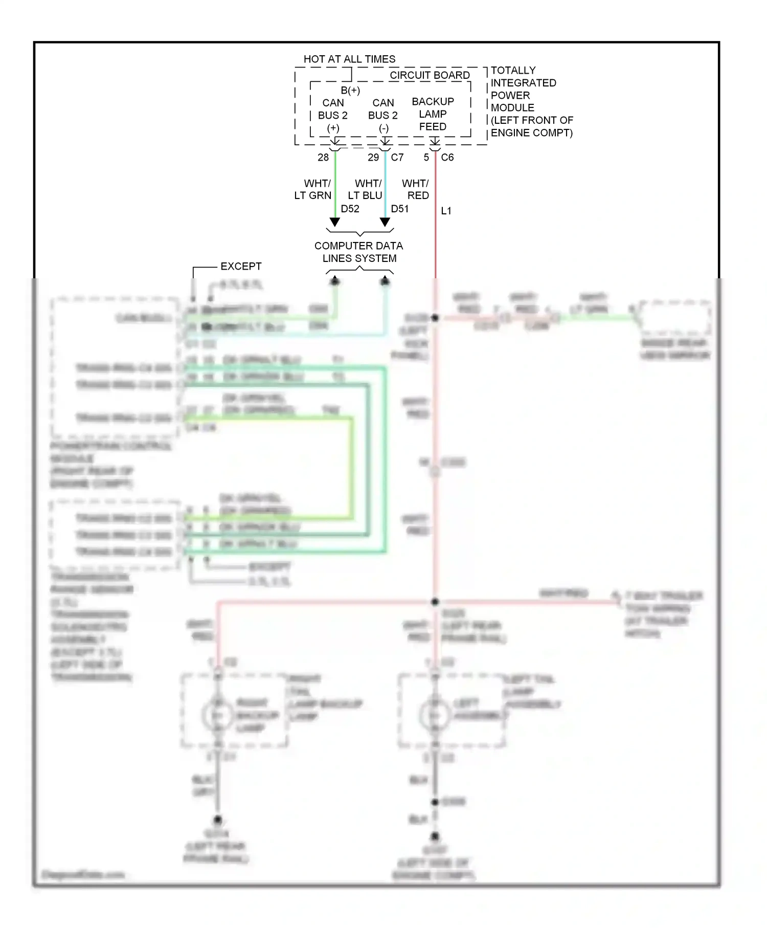 Dodge Pickup R3500  (1996-2010) computer data lines system wiring diagram  (57 of 88)