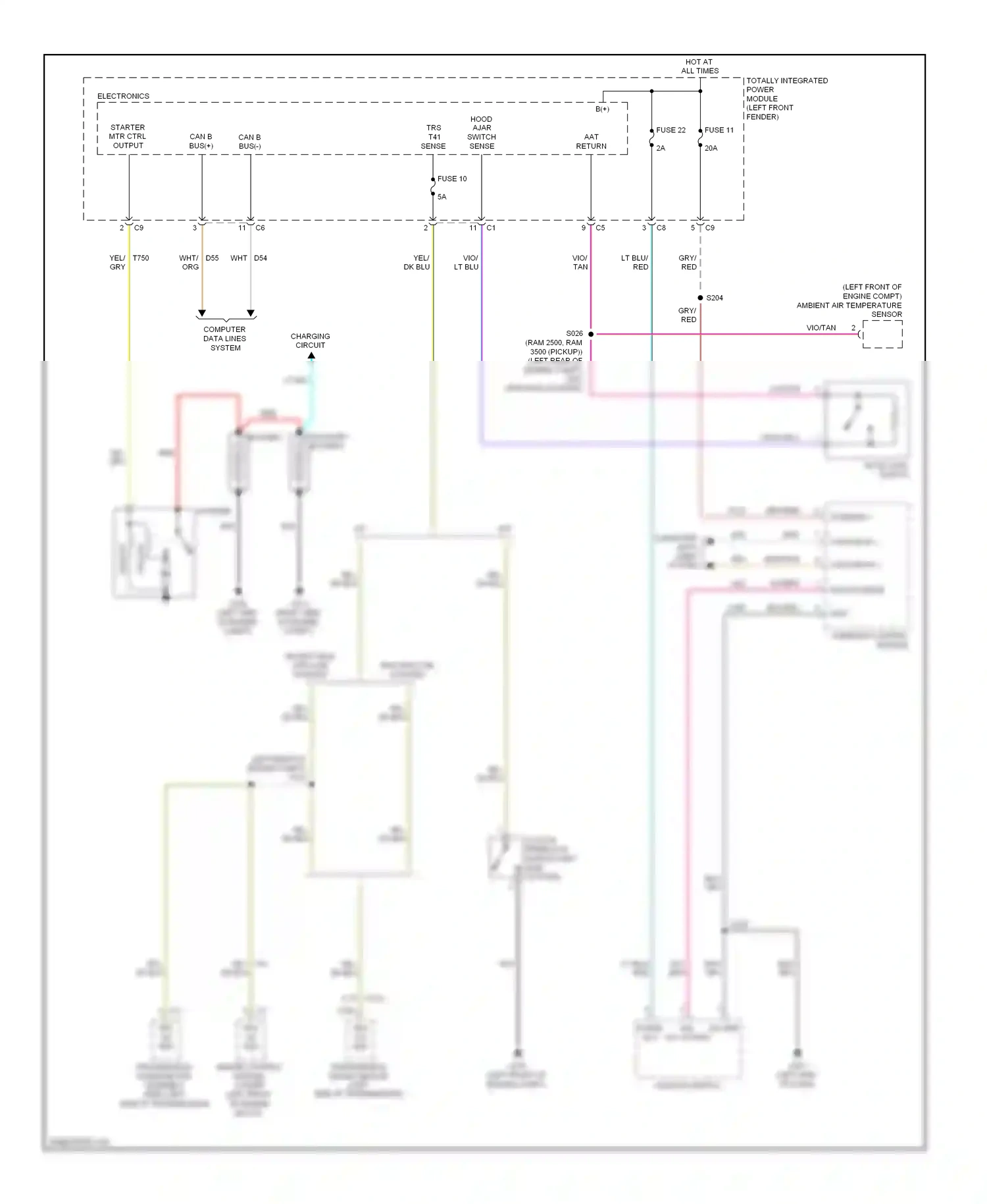 Dodge Pickup R3500  (1996-2010) computer data lines system wiring diagram  (24 of 88)