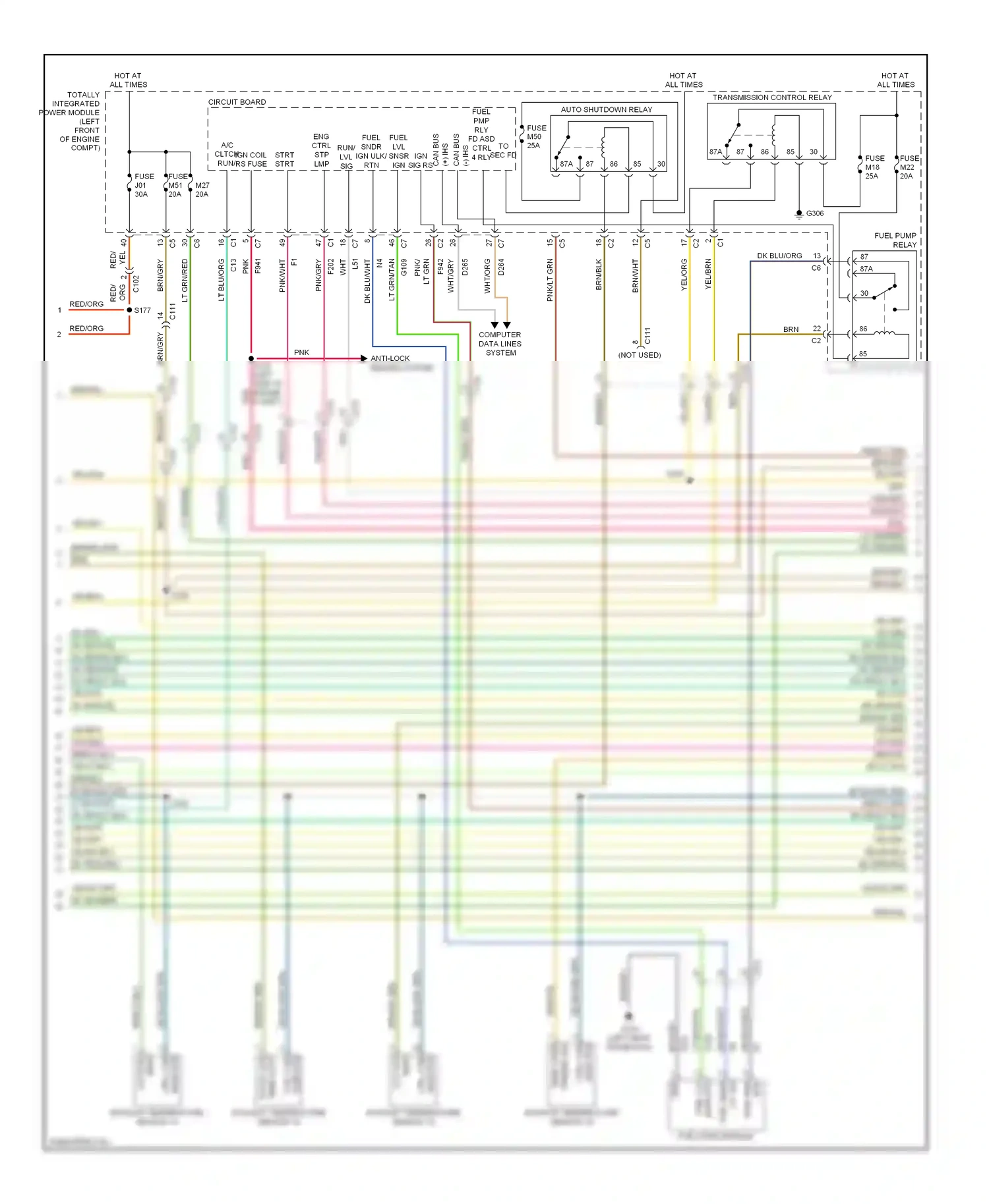Dodge Pickup R3500  (1996-2010) ctrl com wiring diagram  (1 of 1)