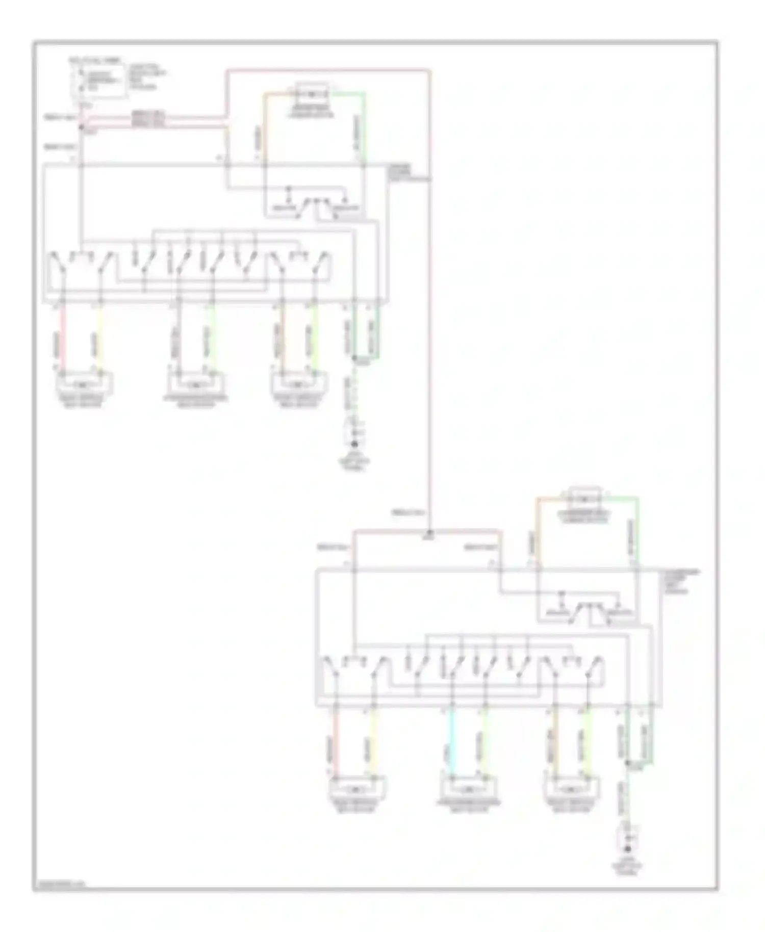 Wiring diagram driver power seat switch for Dodge Pickup R3500  (1996-2010) (2 of 5)