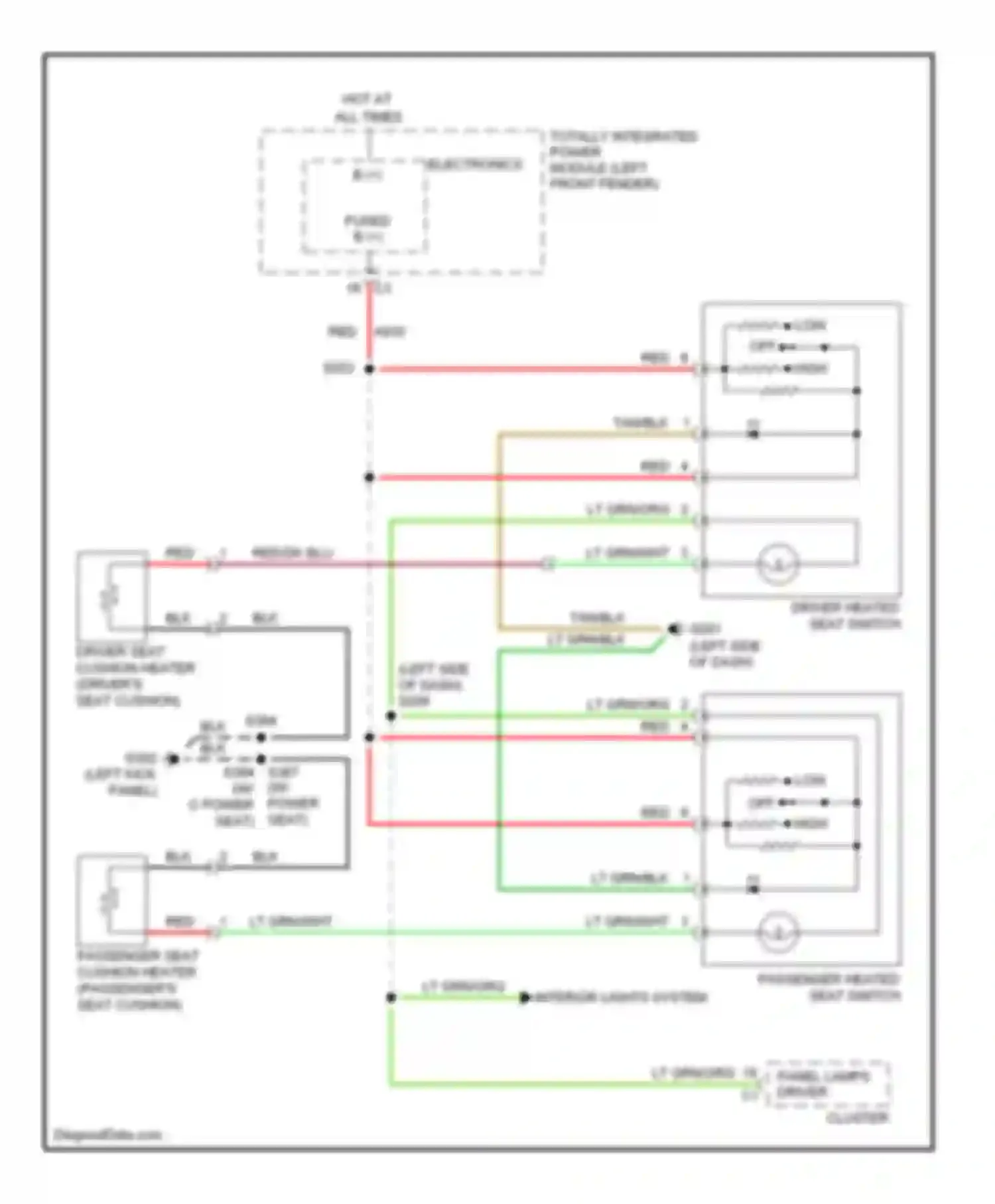Wiring diagram lt grn/org for Dodge Pickup R3500  (1996-2010) (15 of 23)