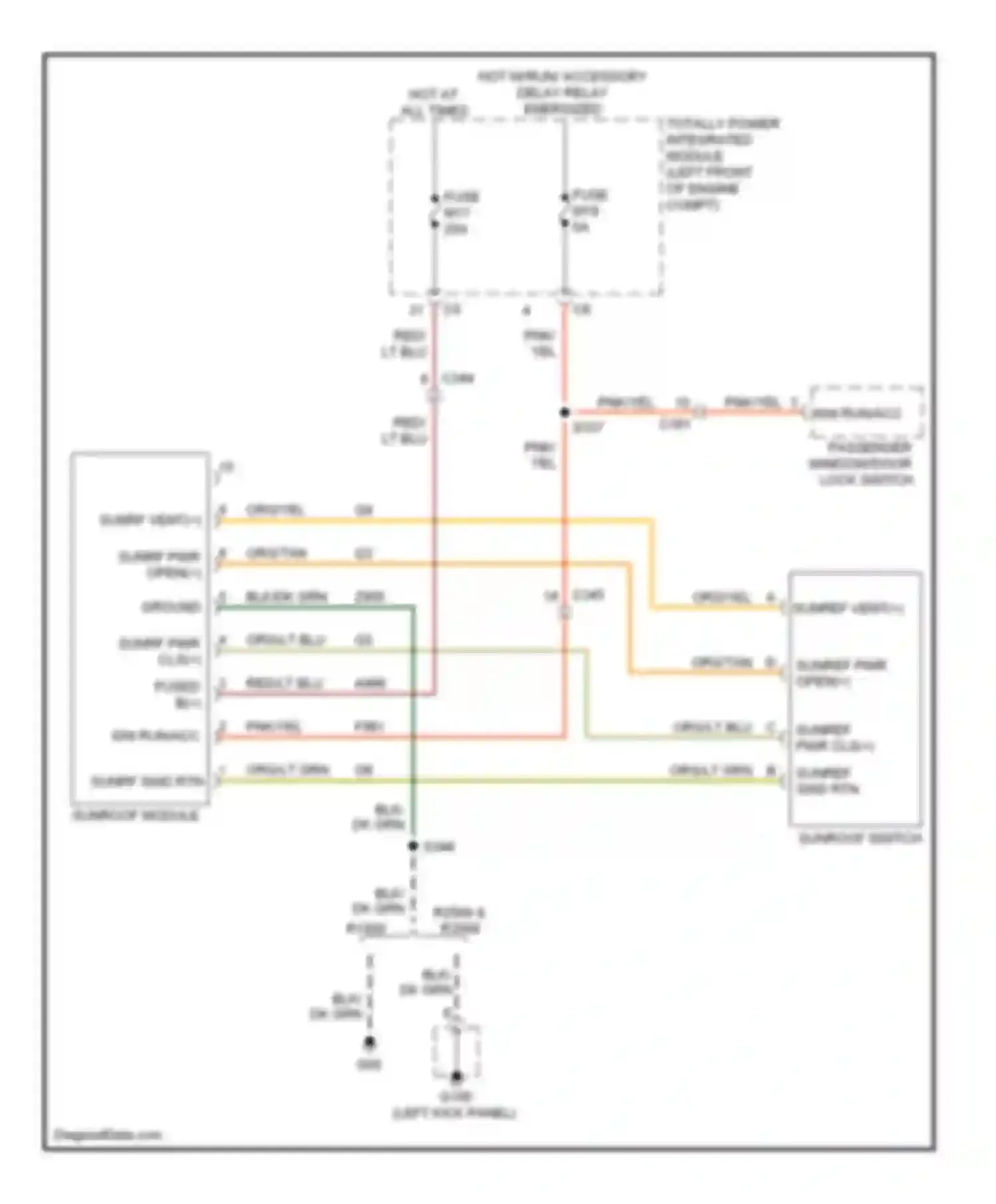 Wiring diagram org/lt grn for Dodge Pickup R3500  (1996-2010) (9 of 10)