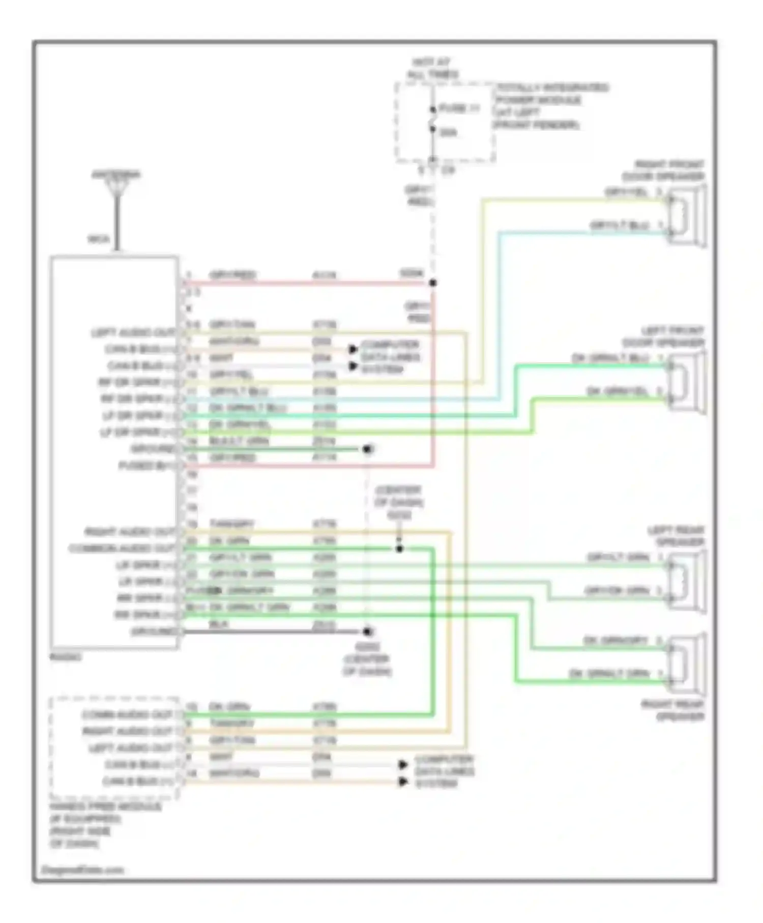 Wiring diagram tan/gry for Dodge Pickup R3500  (1996-2010) (1 of 2)