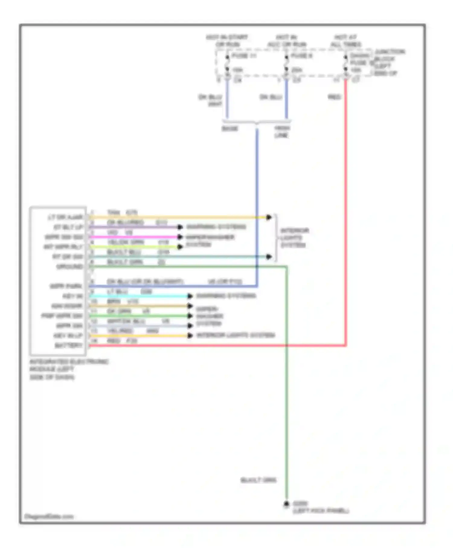 Wiring diagram warning systems for Dodge Pickup R3500  (1996-2010) (4 of 6)
