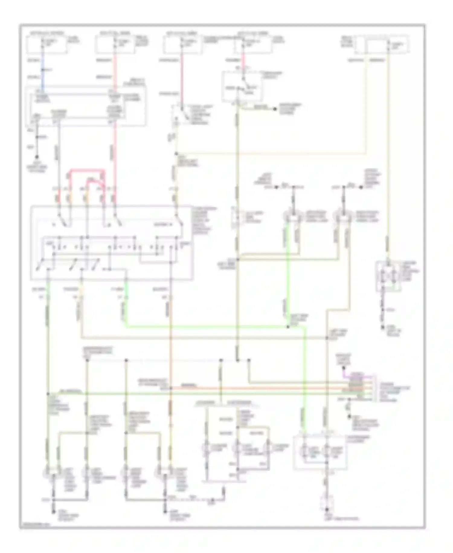 Ram Van B1500 Dodge  (1996-2003): Exterior lamps & trailer connector circuit