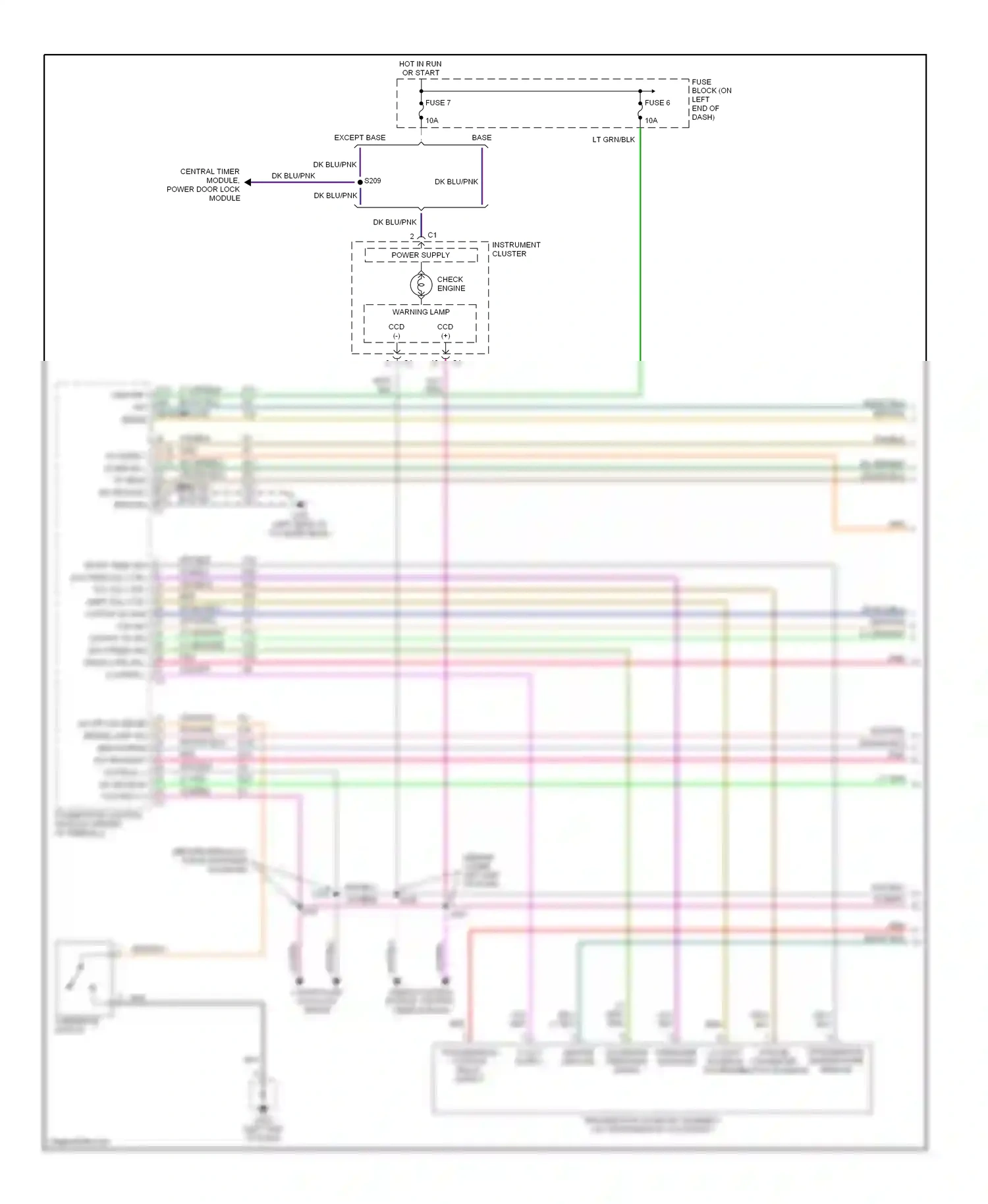 Dodge Ram Van B1500  (1996-2003) check engine wiring diagram  (1 of 2)