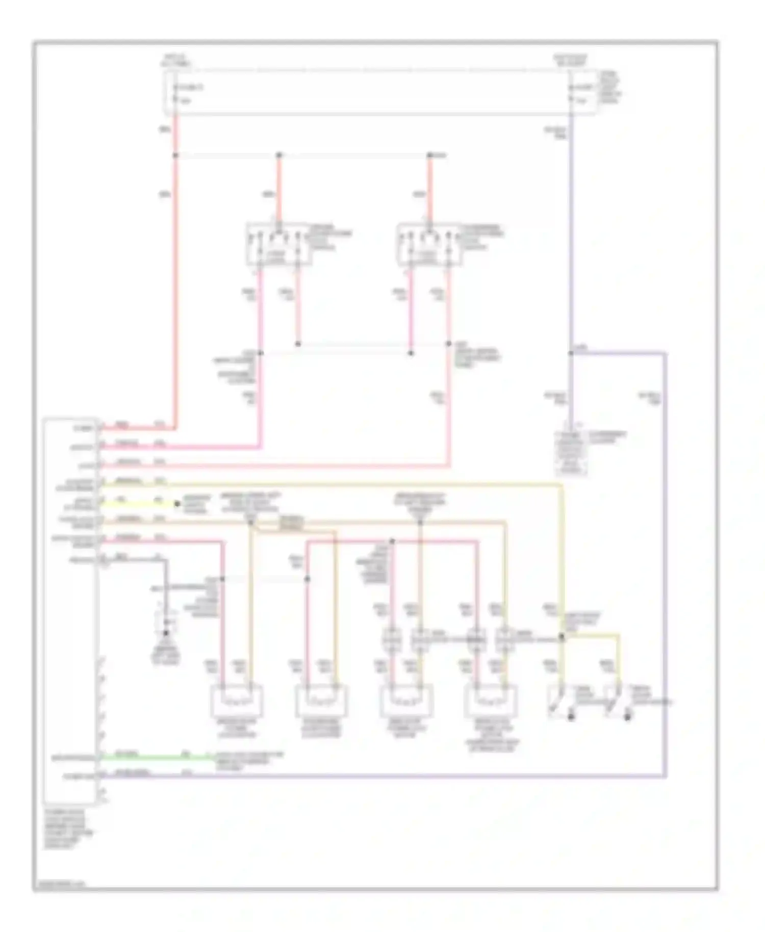 Ram Van B2500 Dodge  (1996-2003): Power door locks circuit, midline