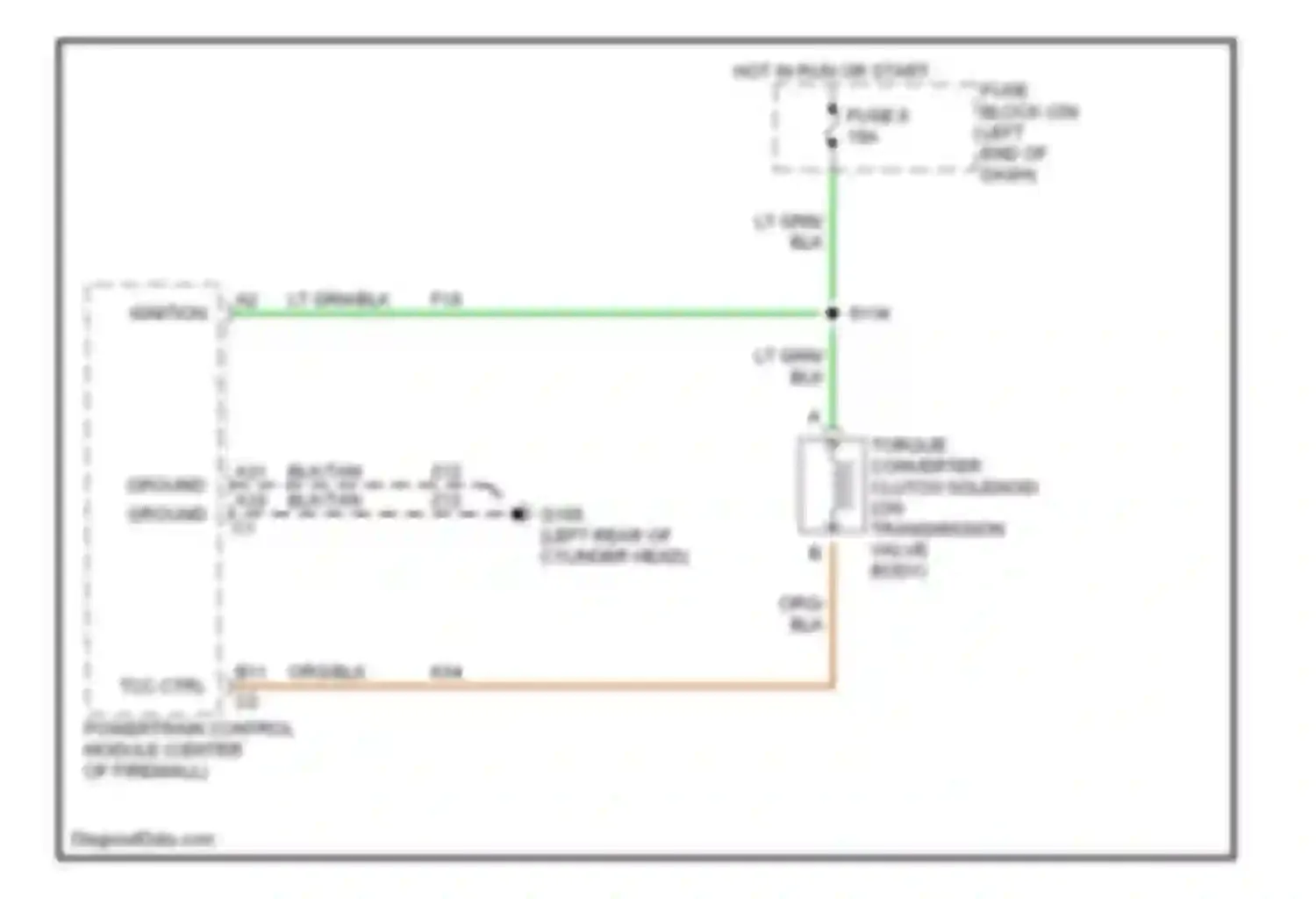 Ram Van B2500 Dodge  (1996-2003): 3.9l, tcc solenoid circuit