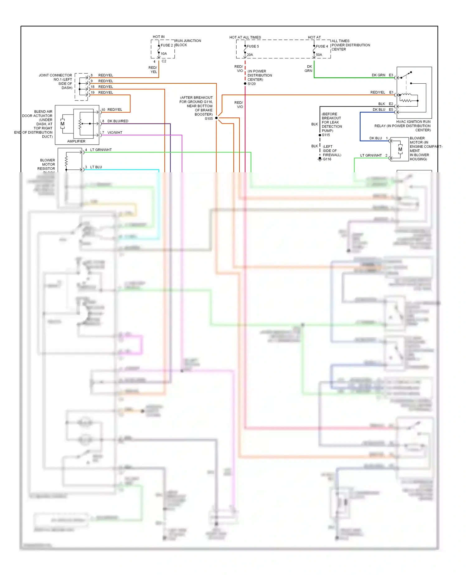 Dodge Ram Van B2500  (1996-2003) a/c compressor wiring diagram  (1 of 1)