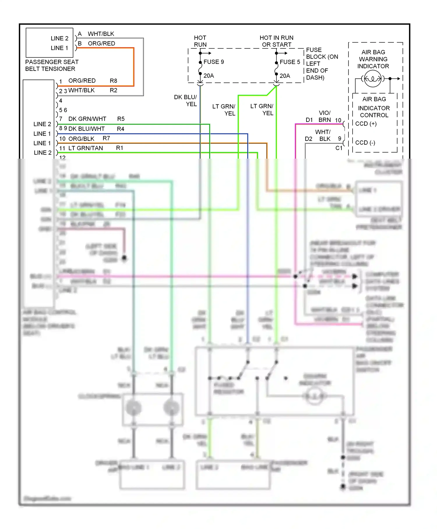 Dodge Ram Van B2500  (1996-2003) computer data lines system wiring diagram  (3 of 5)