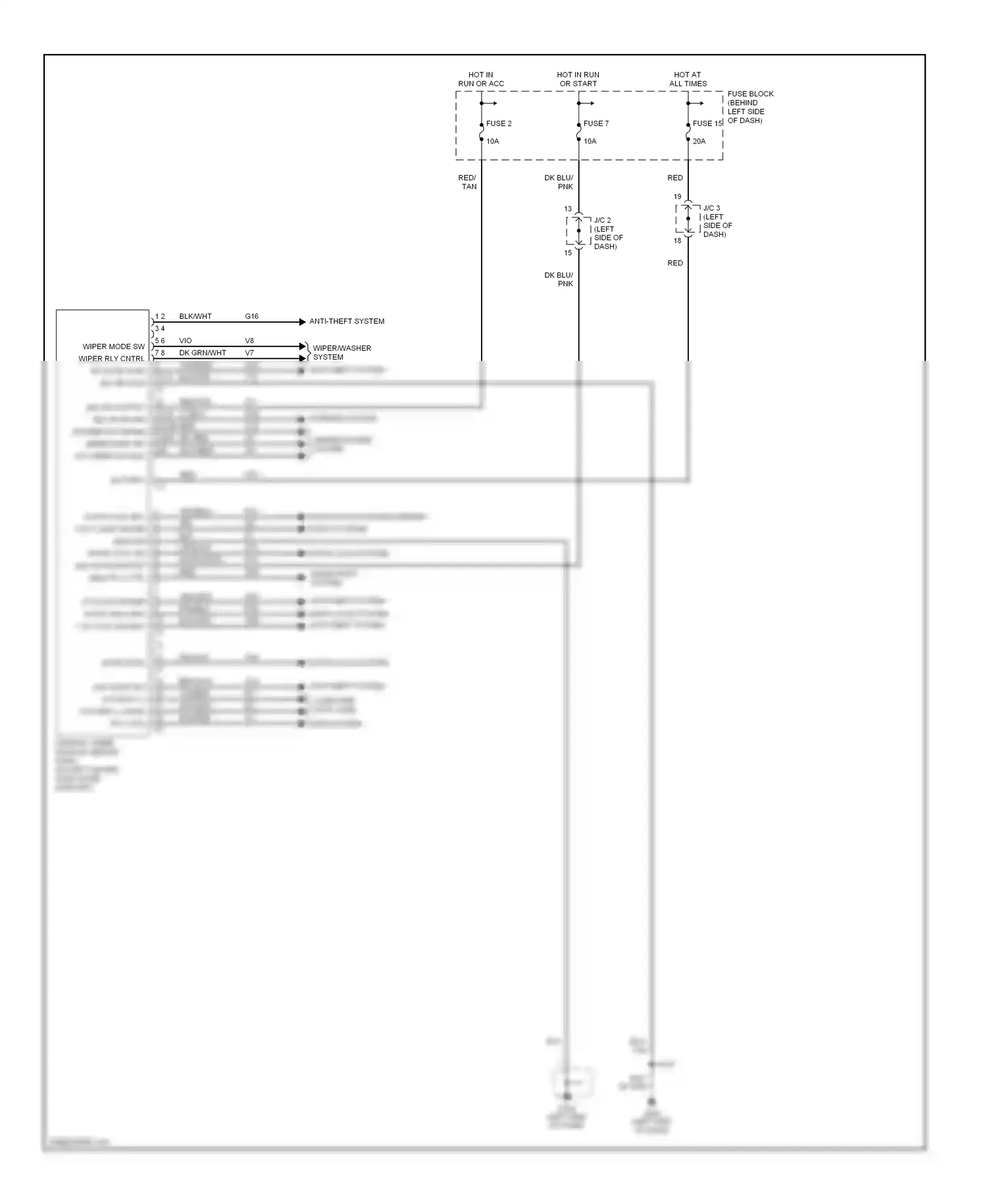 Dodge Ram Van B2500  (1996-2003) computer data lines wiring diagram  (1 of 1)