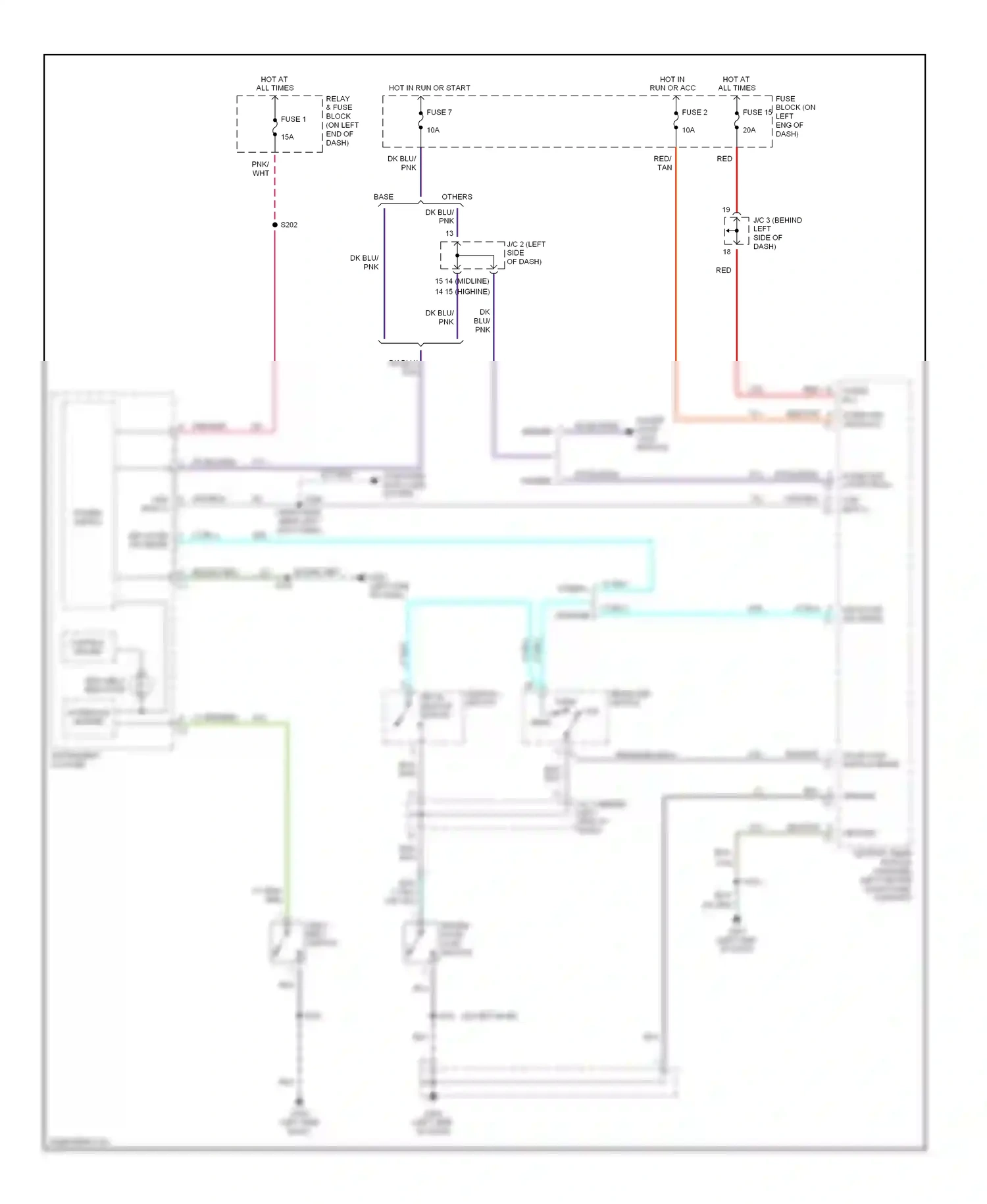 Dodge Ram Van B2500  (1996-2003) control driver wiring diagram  (1 of 8)