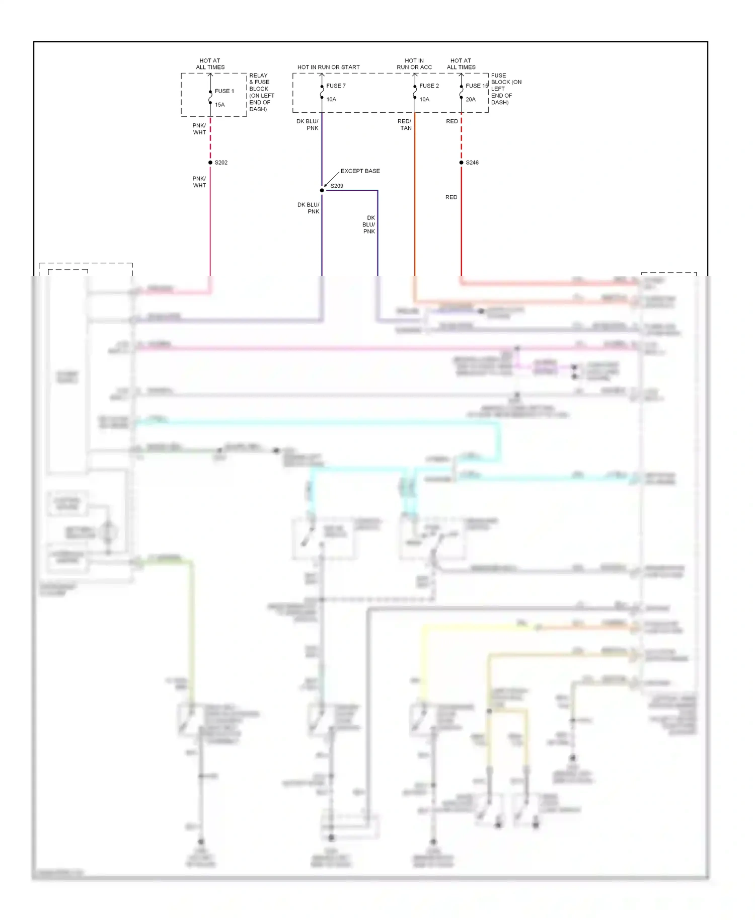 Dodge Ram Van B2500  (1996-2003) control driver wiring diagram  (2 of 8)