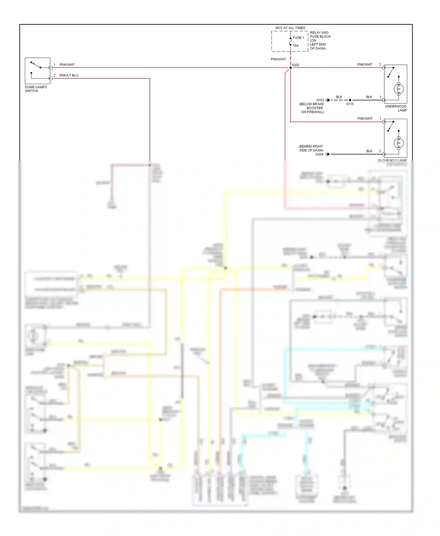 Dodge Ram Van B2500  (1996-2003) ignition switch wiring diagram  (3 of 8)