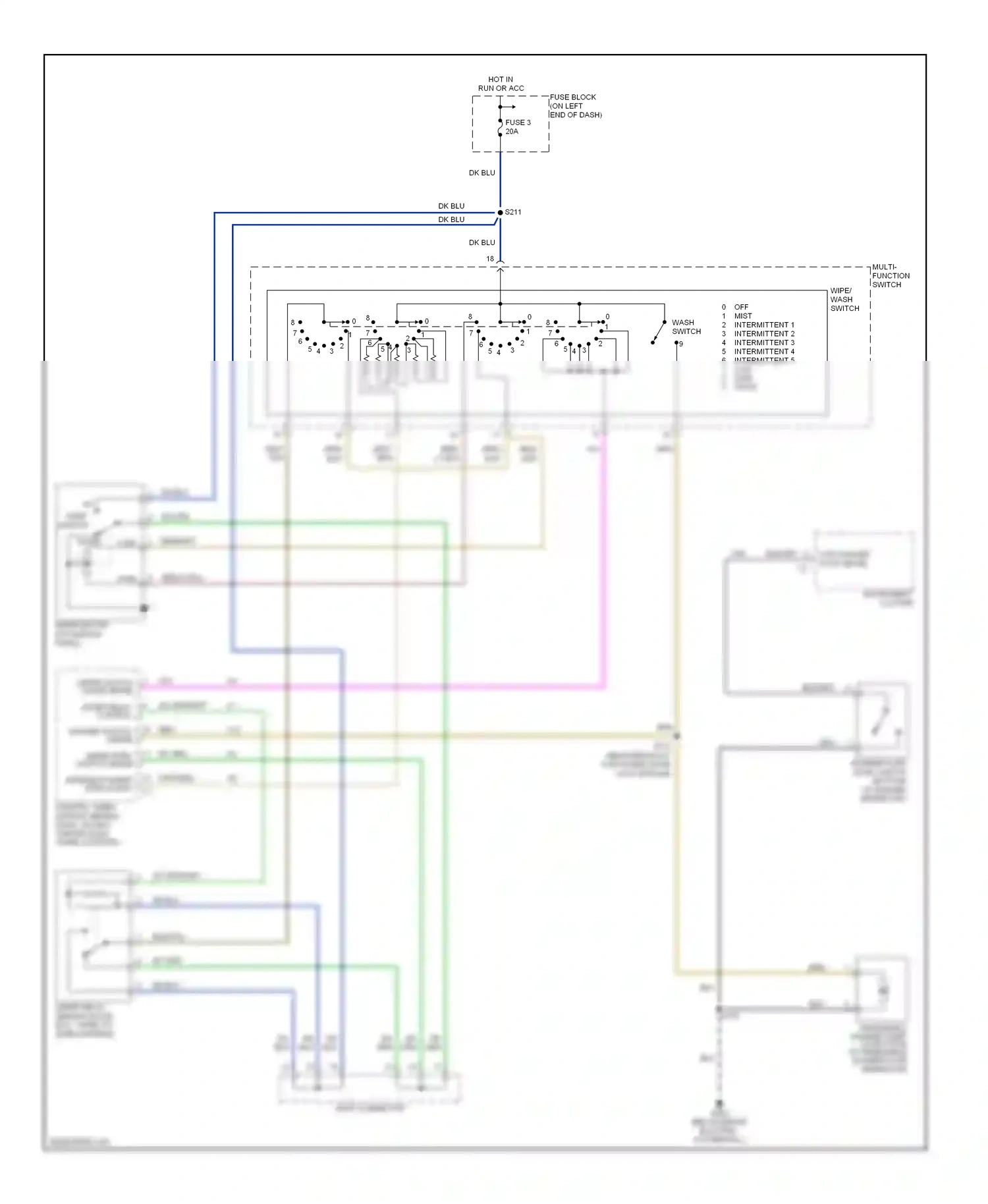 Dodge Ram Van B2500  (1996-2003) multi- function switch wiring diagram  (7 of 8)