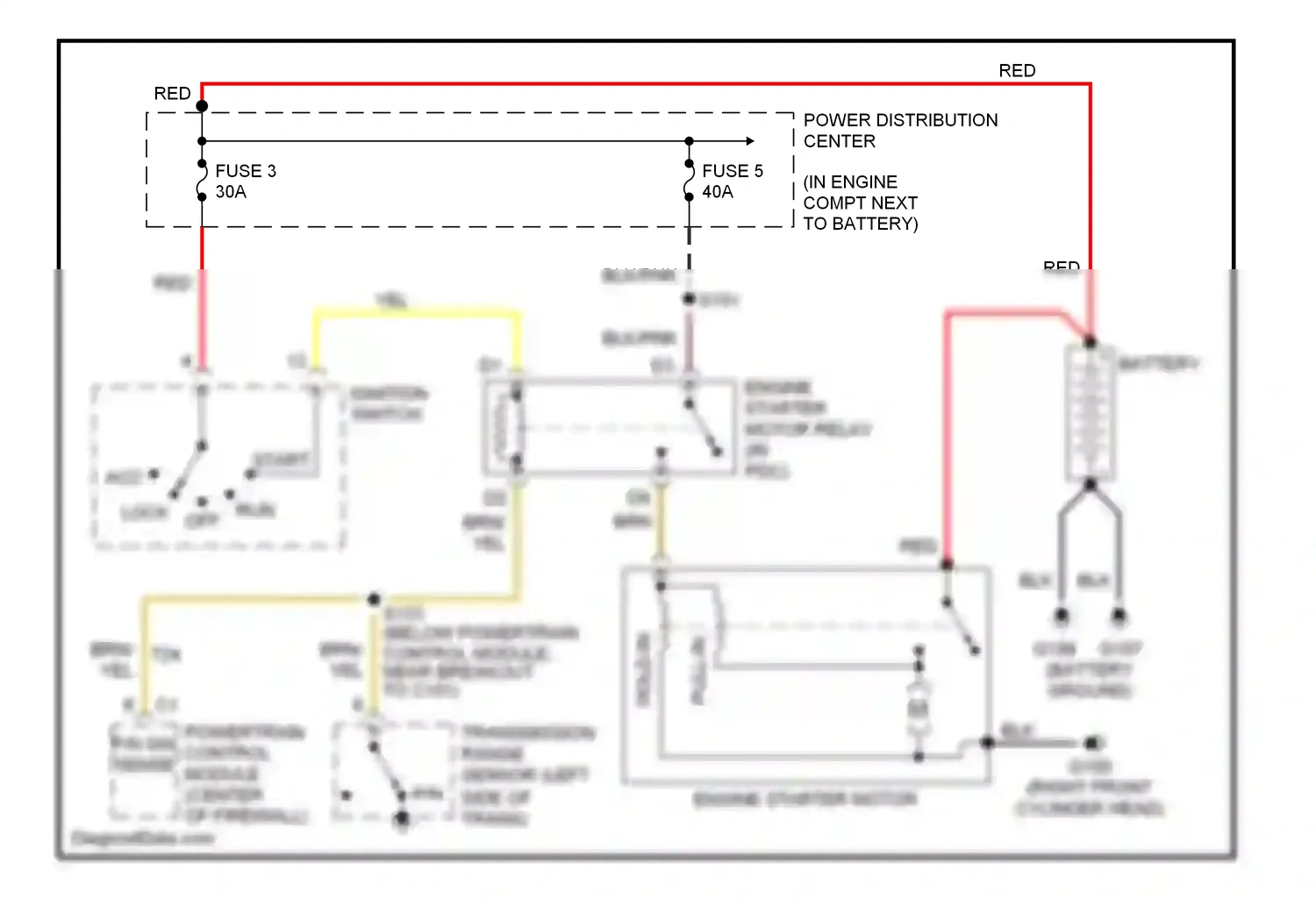 Dodge Ram Van B2500  (1996-2003) pull- in wiring diagram  (1 of 1)